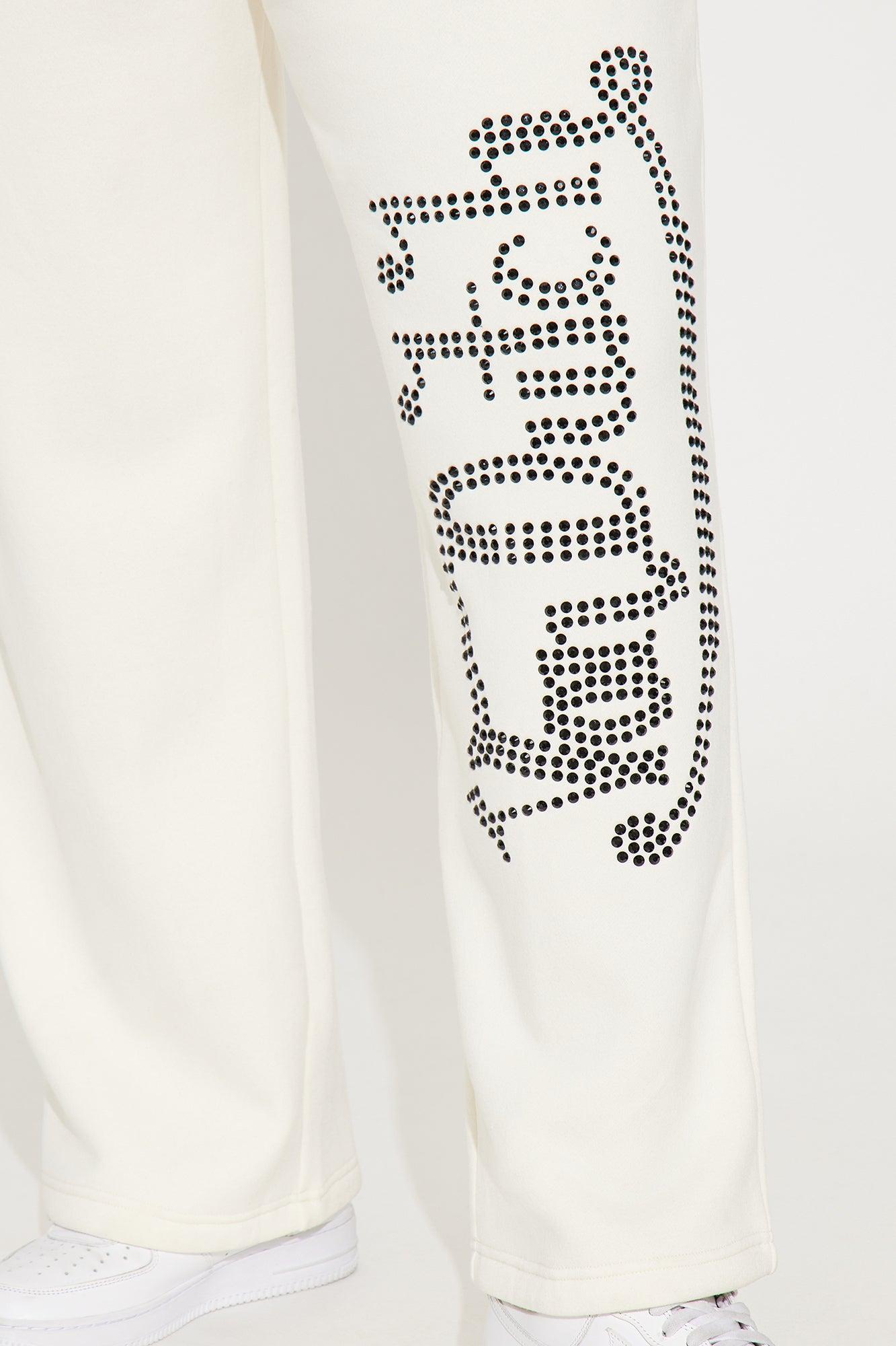 Von Dutch Classic Wide Leg Pant - Off White Product Image