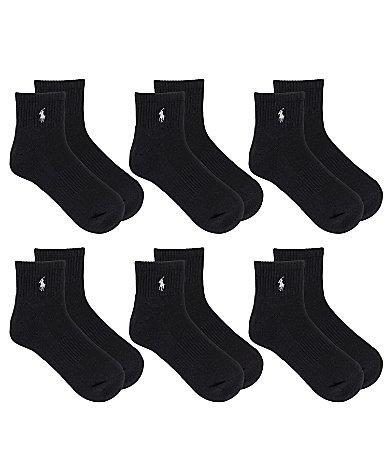 Polo Ralph Lauren Performance Cotton Quarter Socks 6-Pack Product Image