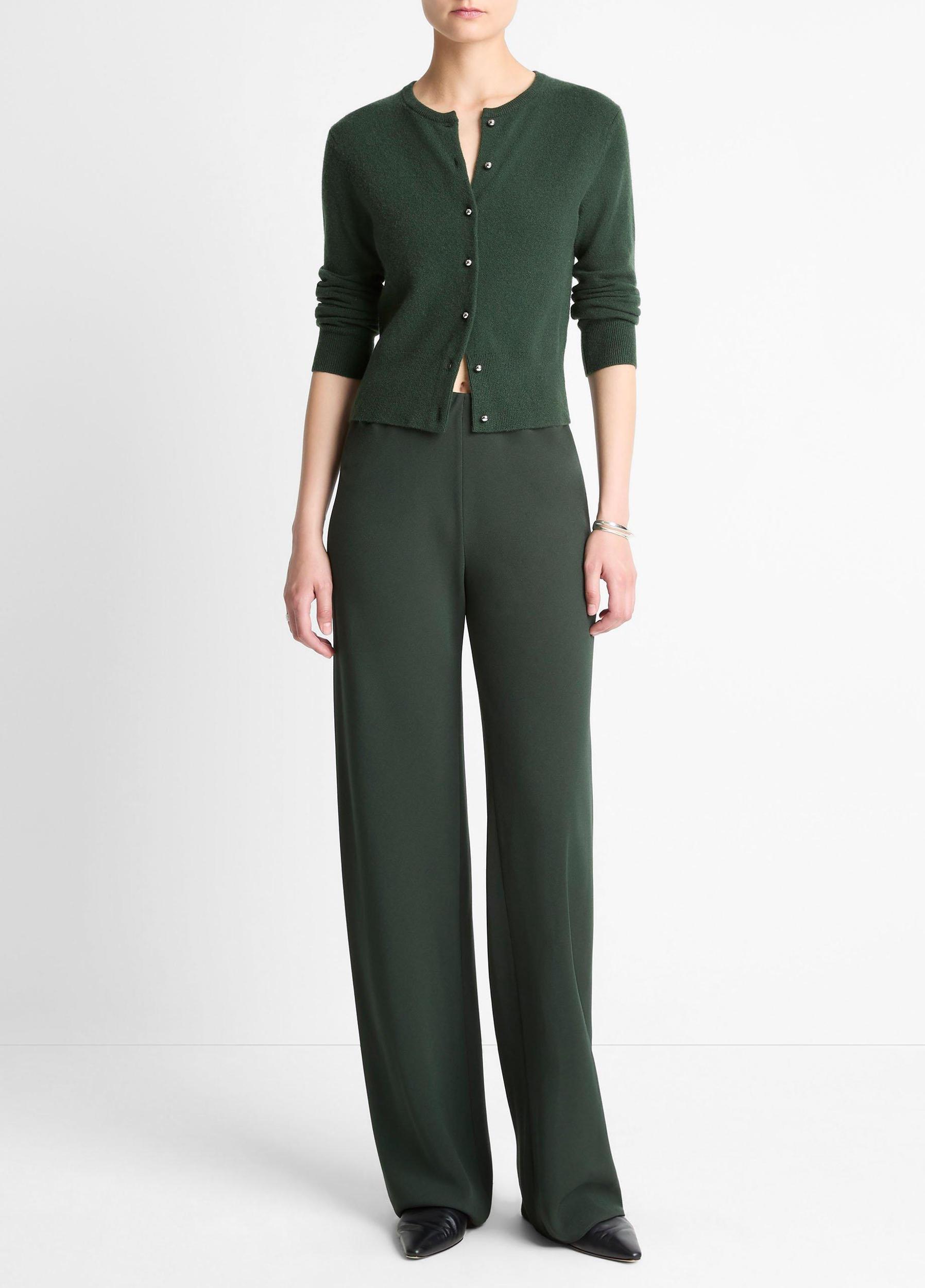 Metal-Button Wool & Cashmere-Blend Cardigan Product Image