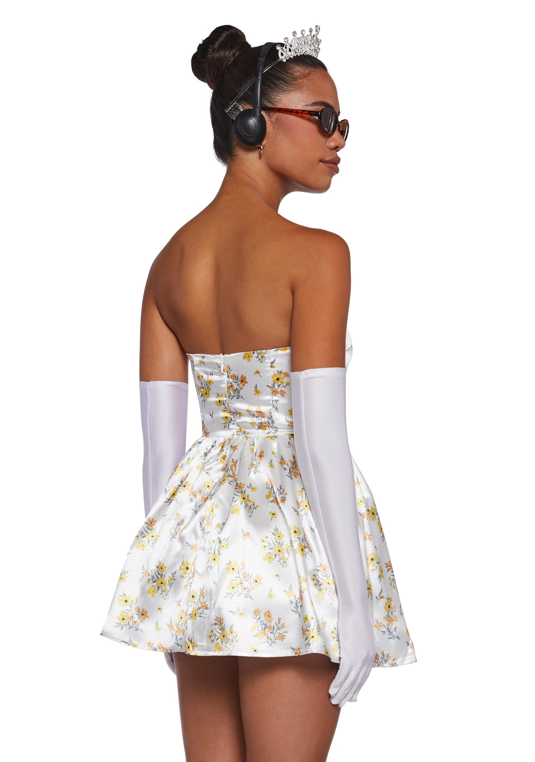 Sexy Womens Halloween The Princess Diaries Mia Thermopolis Disney Anne Hathaway Princess Costume - White Product Image