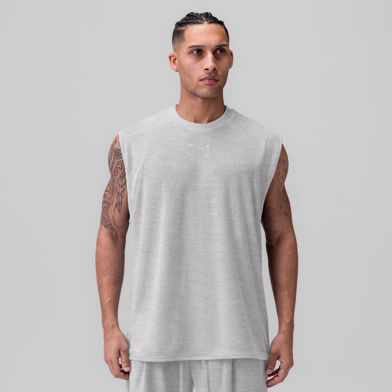 1092. Towel Terry Cutoff - Heather Grey Product Image