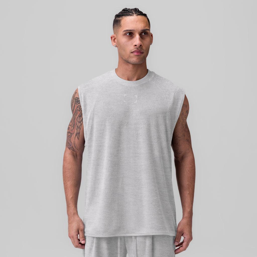 1092. Towel Terry Cutoff - Heather Grey Product Image