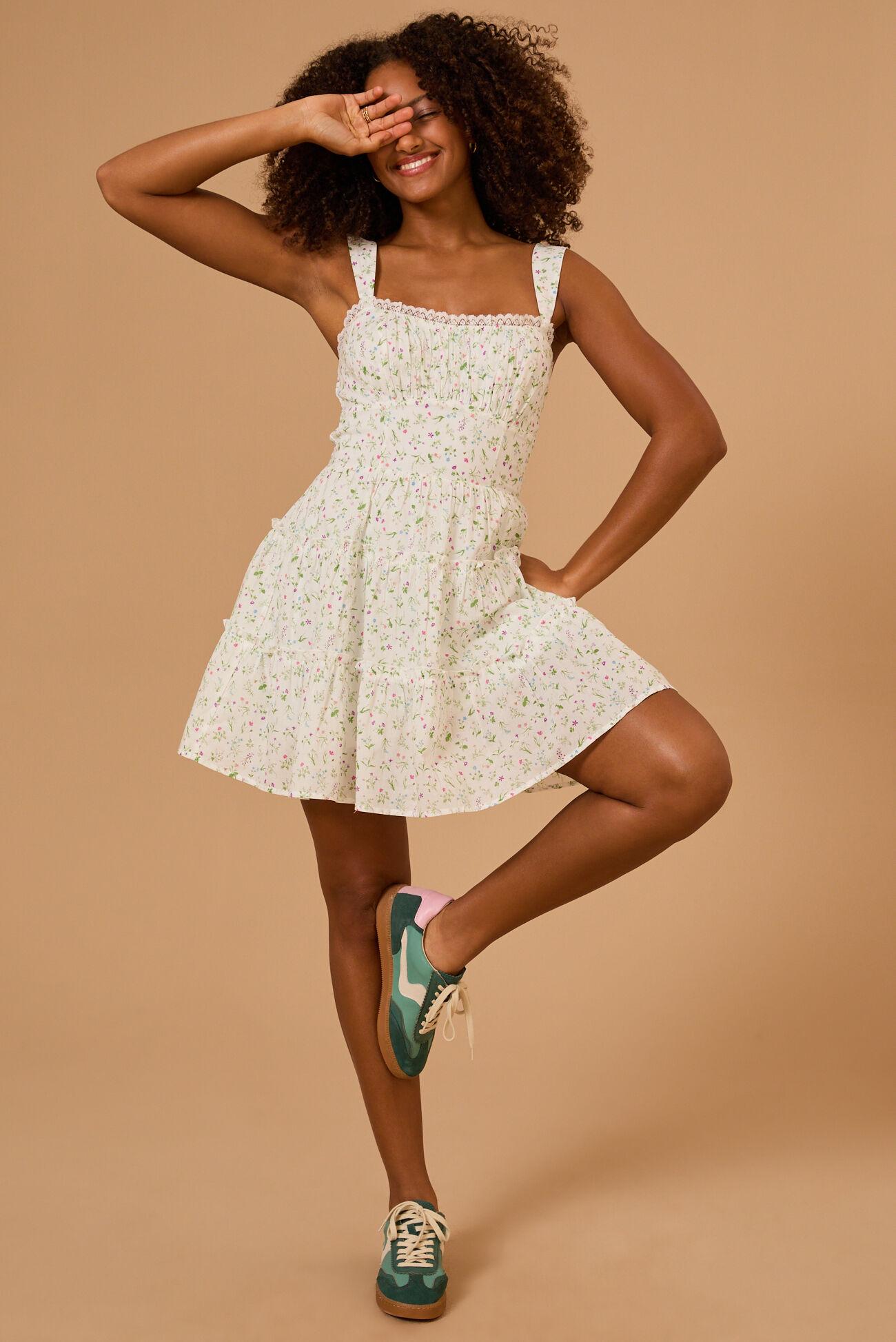 Emily Floral Mini Dress Product Image