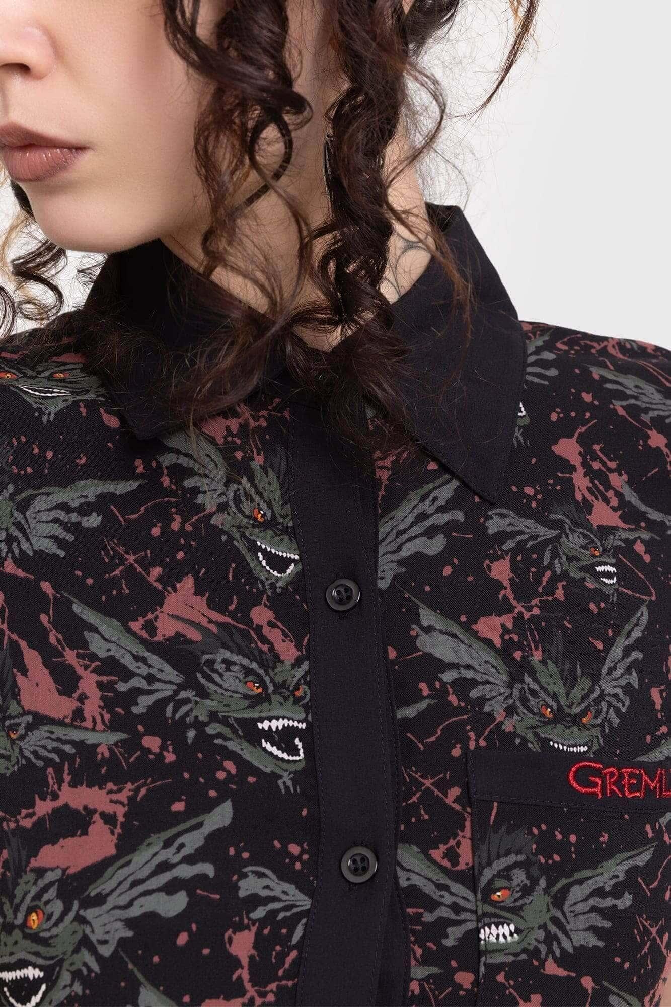 The Gremlins Are Coming Shirt Dress Female Product Image