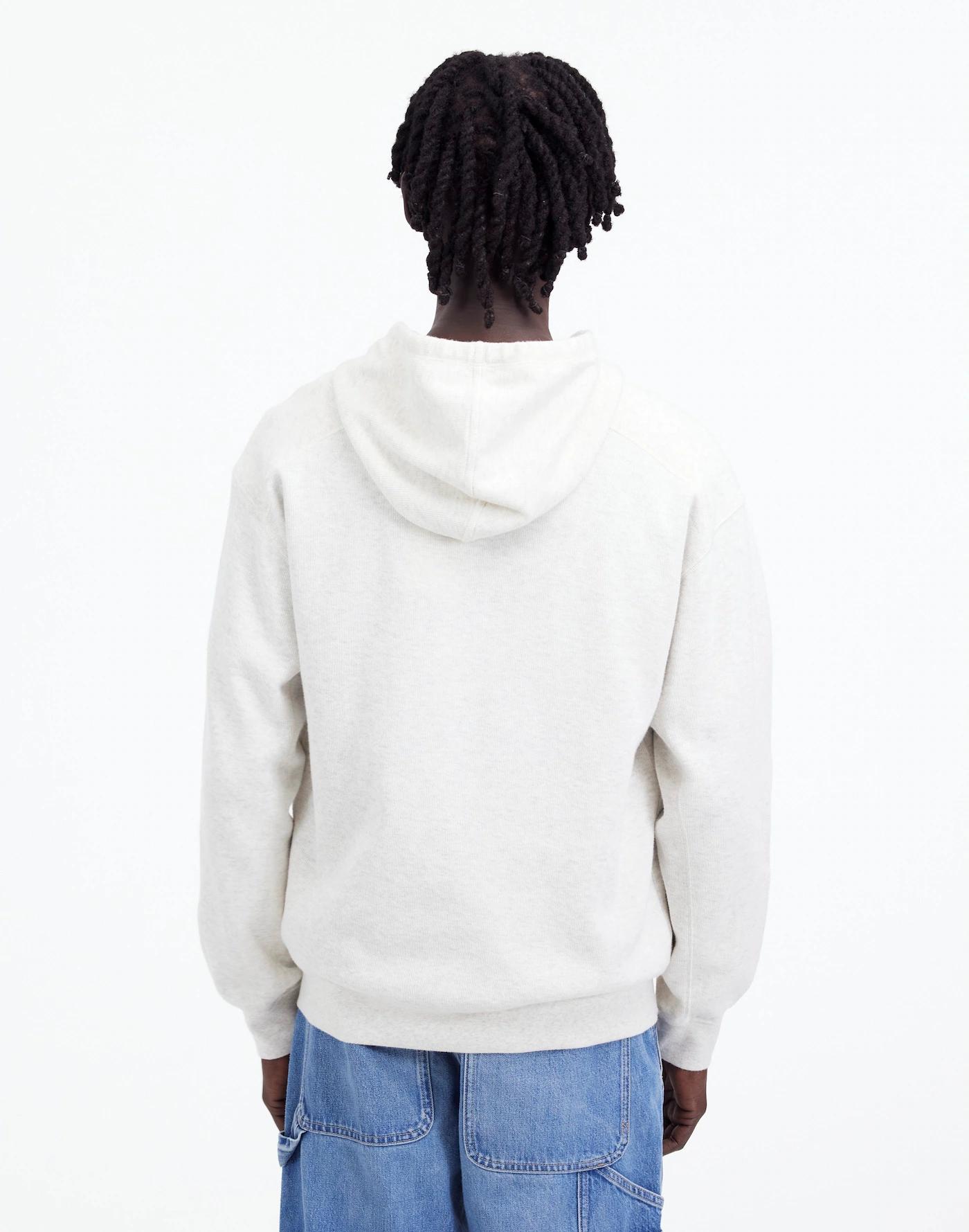 French Rib Knit Hoodie Sweatshirt Product Image