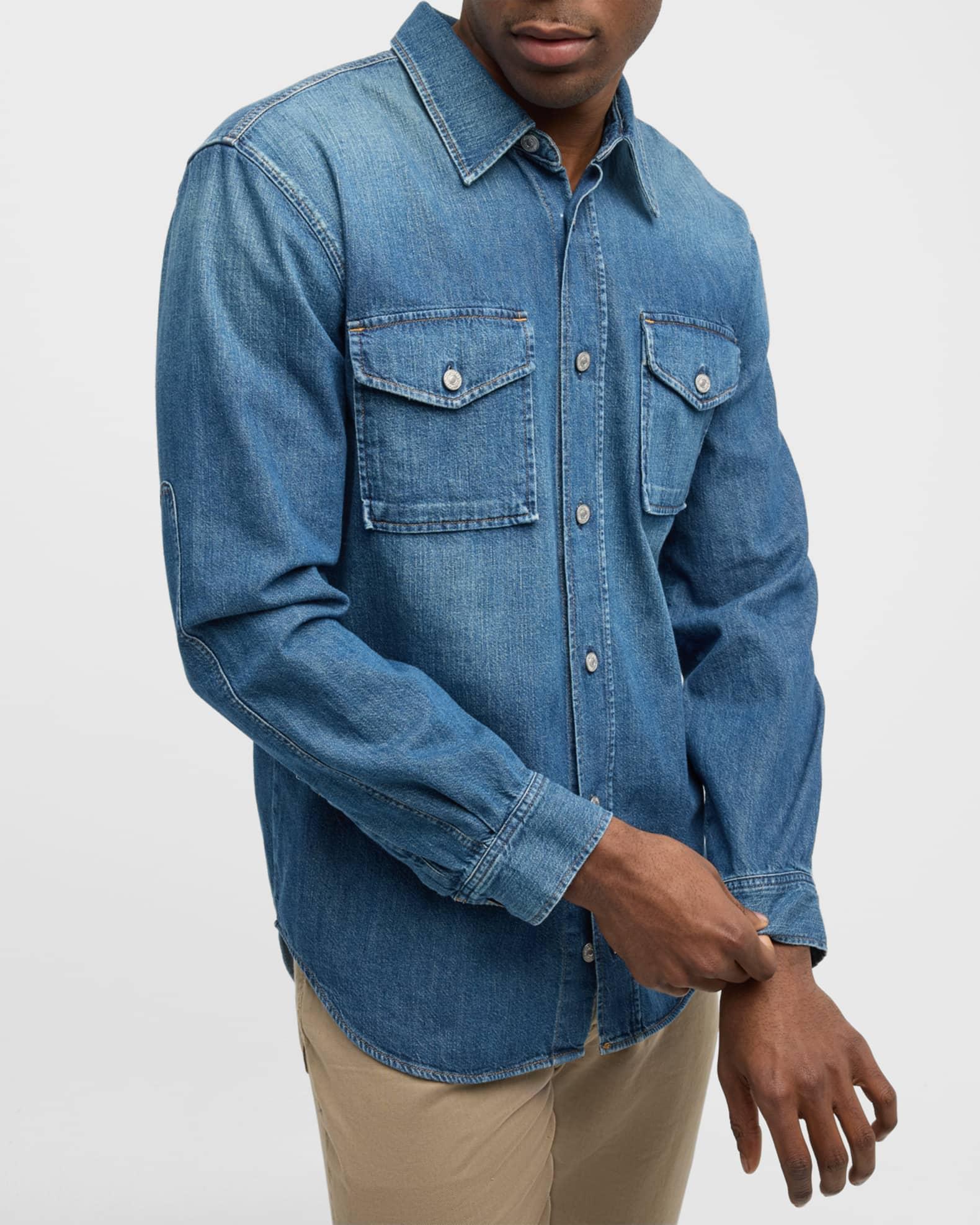 Men's Wesley Denim Button-Down Shirt Product Image