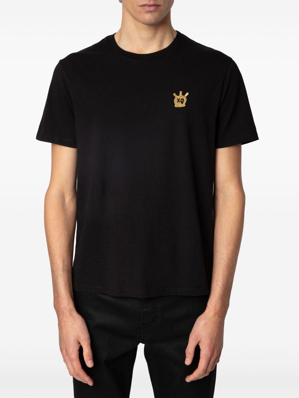 logo-embroidered organic cotton T-shirt Product Image