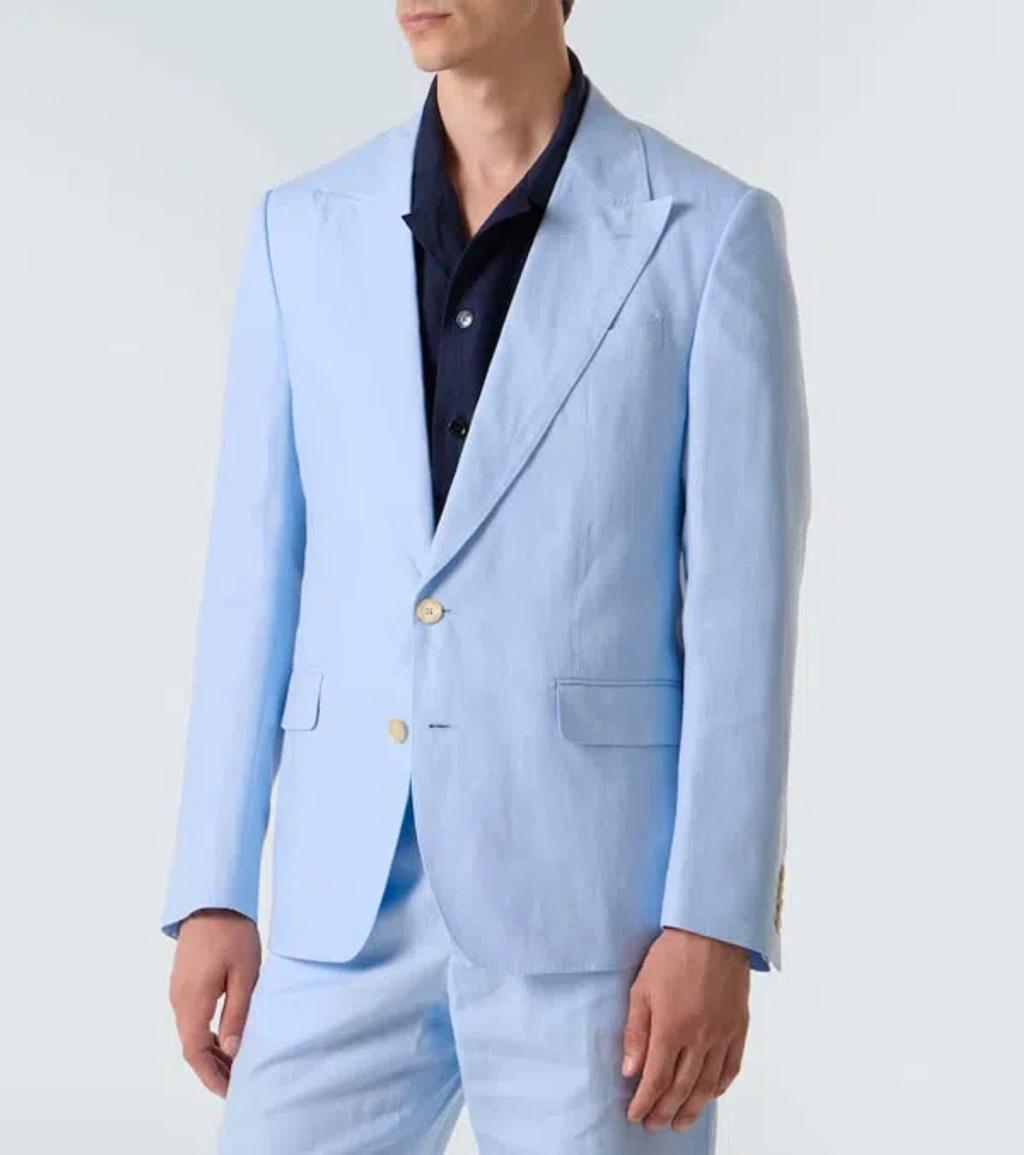 DOLCE & GABBANA Single-breasted Blazer In Blue Product Image