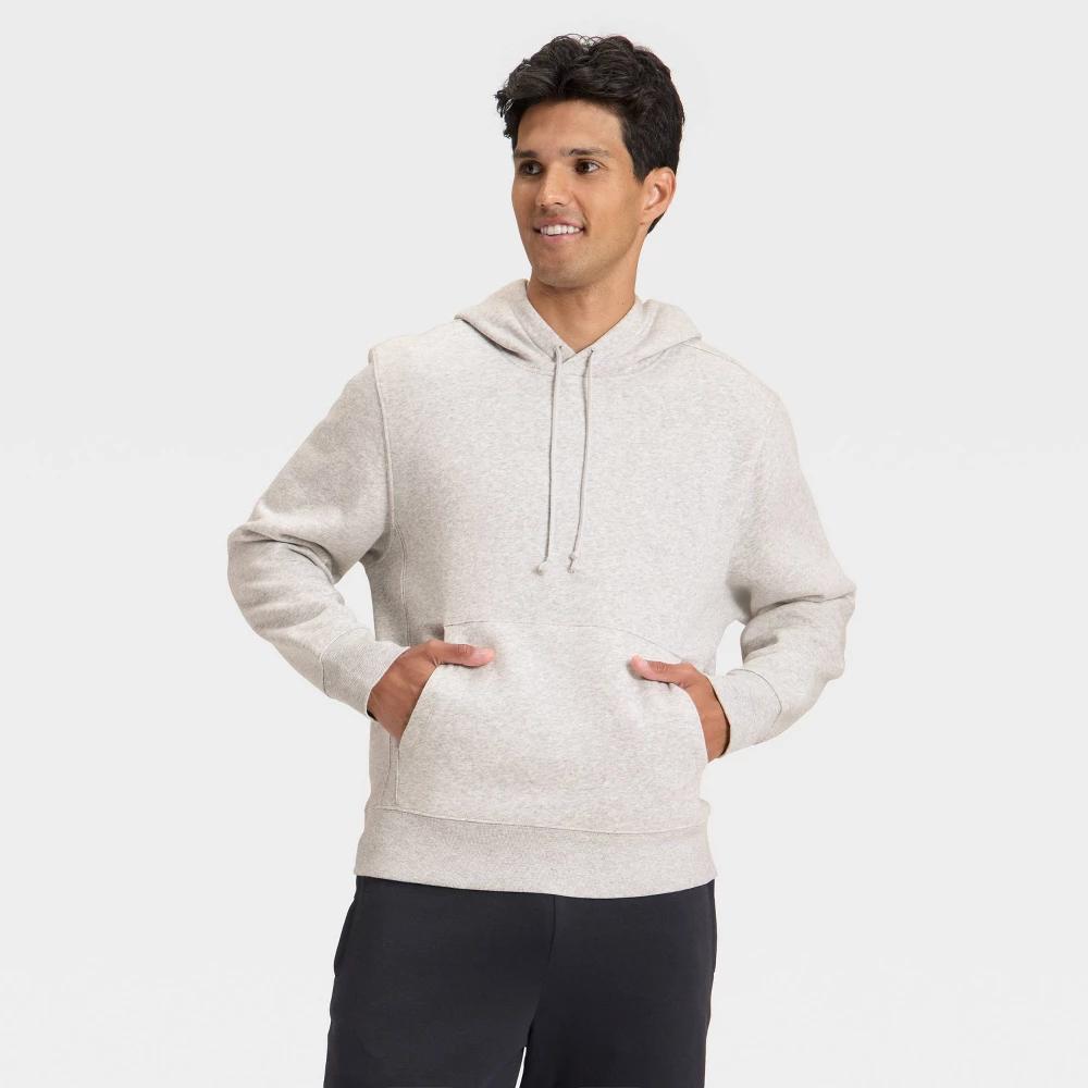 Men's Active Comfort Cotton Fleece Hoodie - All In Motion™ Black XXL Product Image