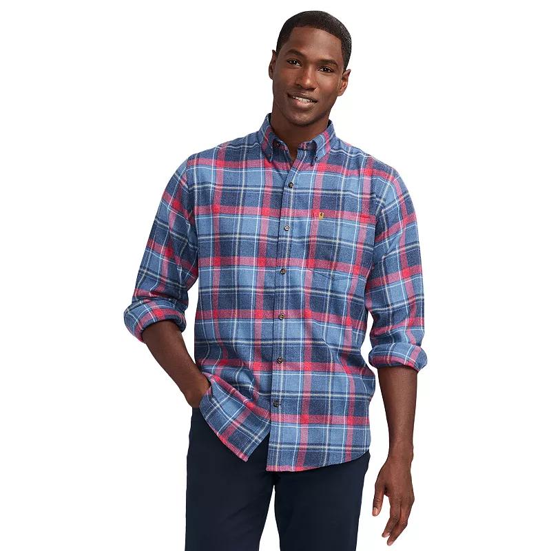 Men's IZOD Stratton Flannel Long Sleeve Button Down Shirt, Size: Small, Bijou Blue Purple Product Image