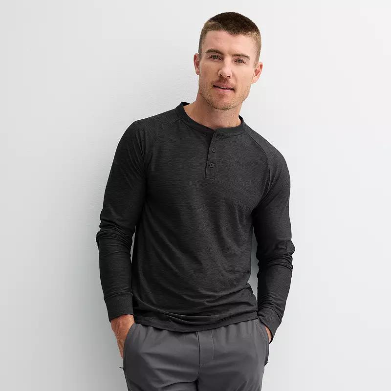 Men's FLX Long Sleeve Luxury Soft Wander Henley,  Product Image