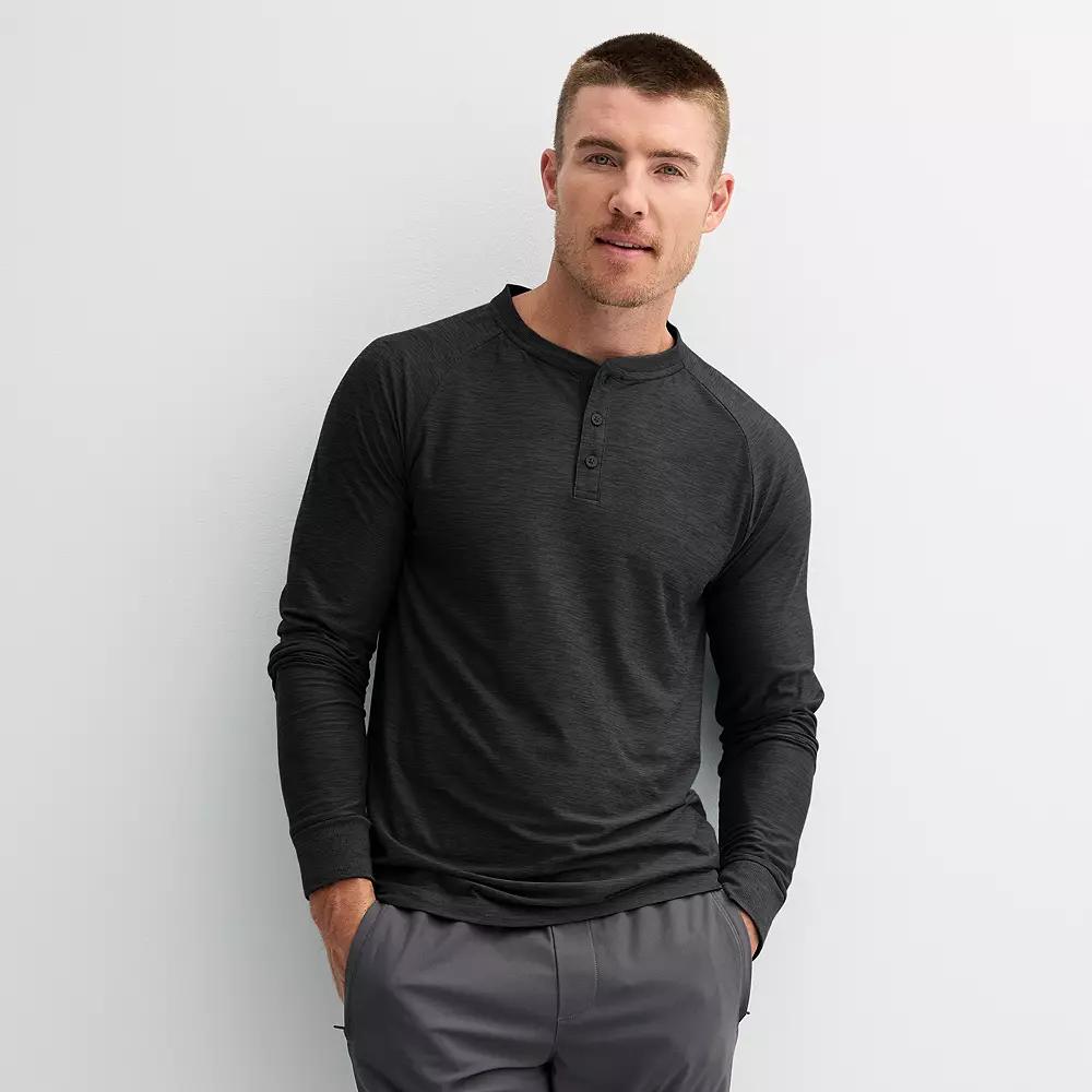 Men's FLX Long Sleeve Luxury Soft Wander Henley,  Product Image