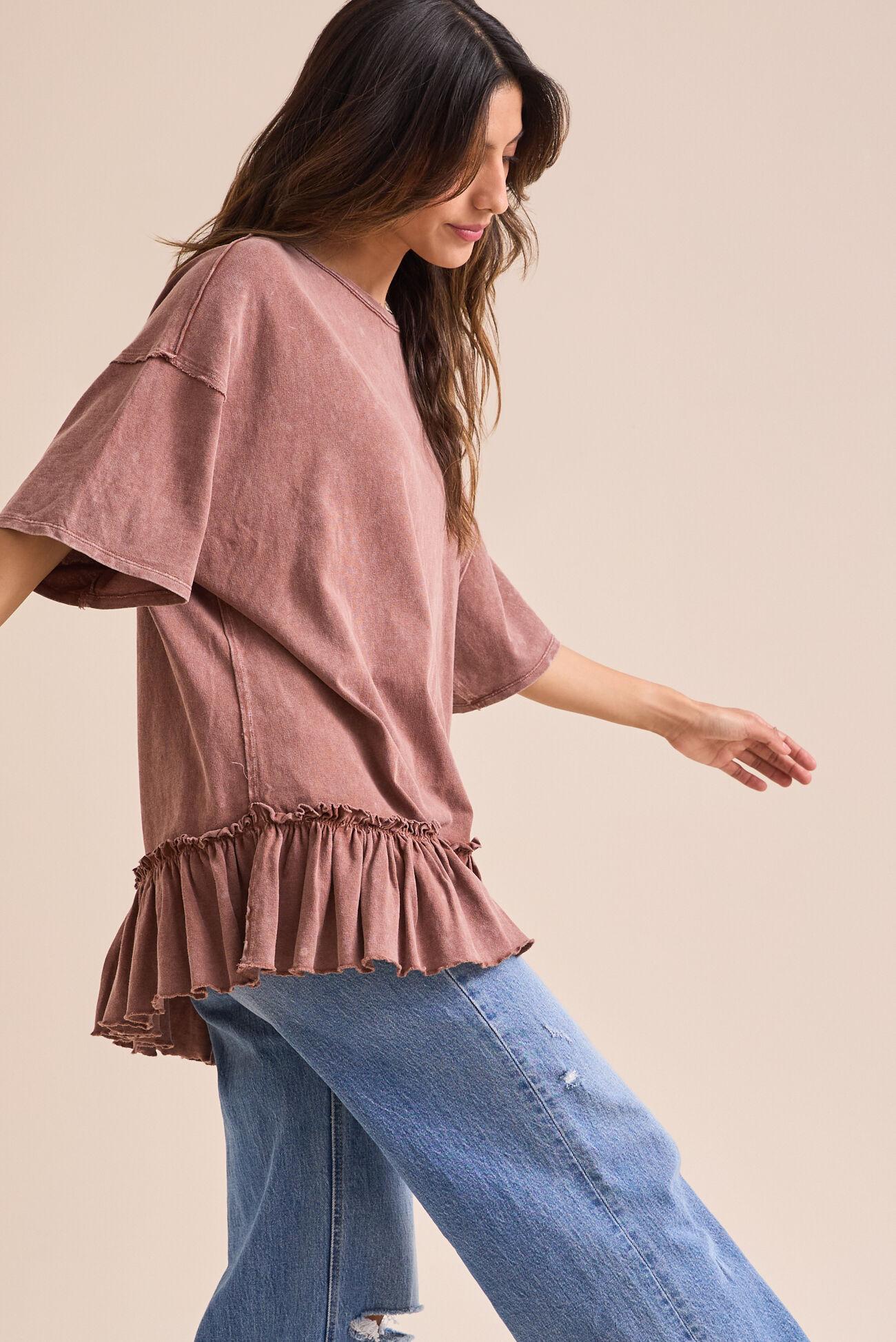 Erin Ruffle Tunic Top Product Image