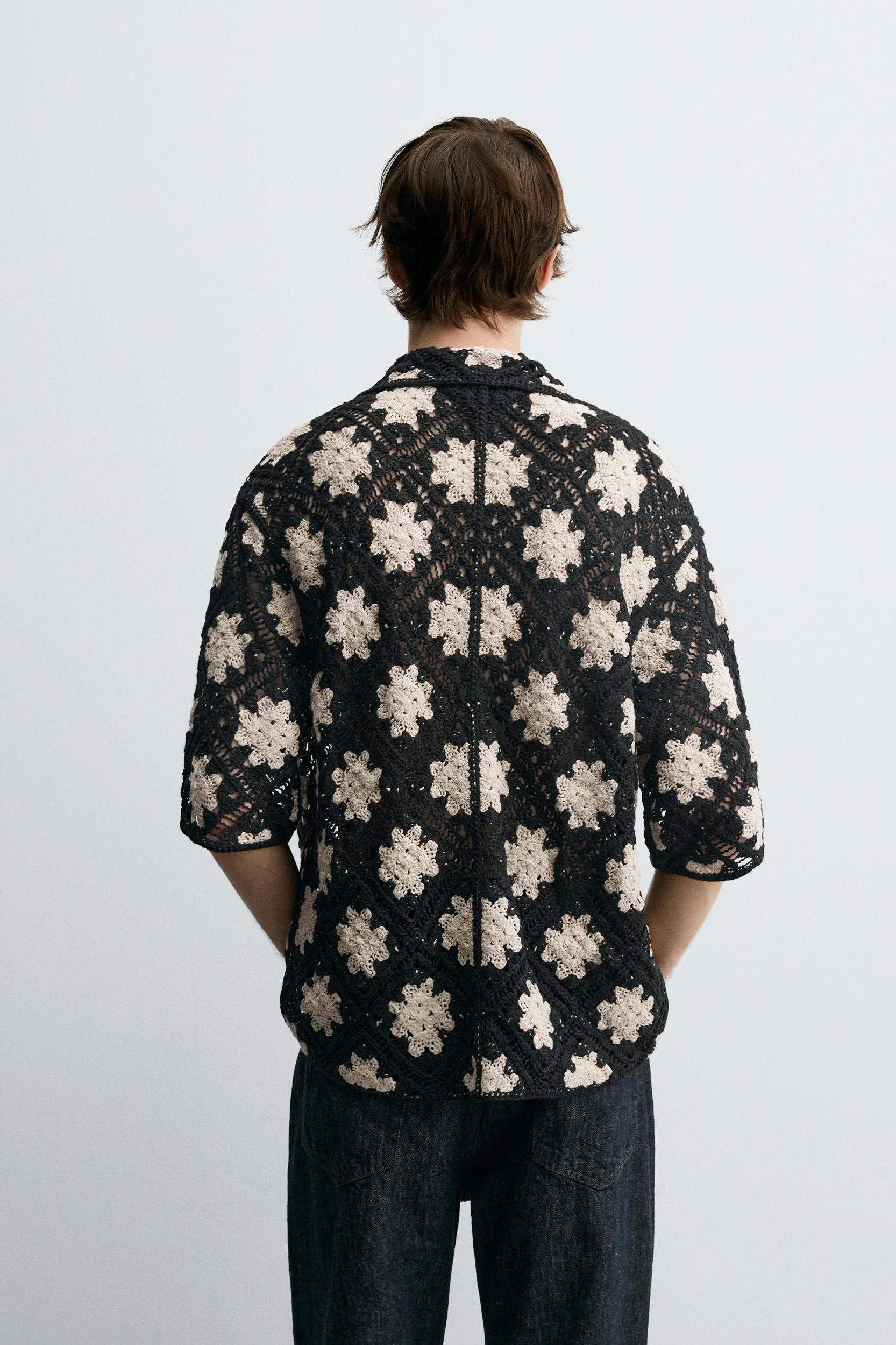 CROCHET TEXTURED SHIRT Product Image