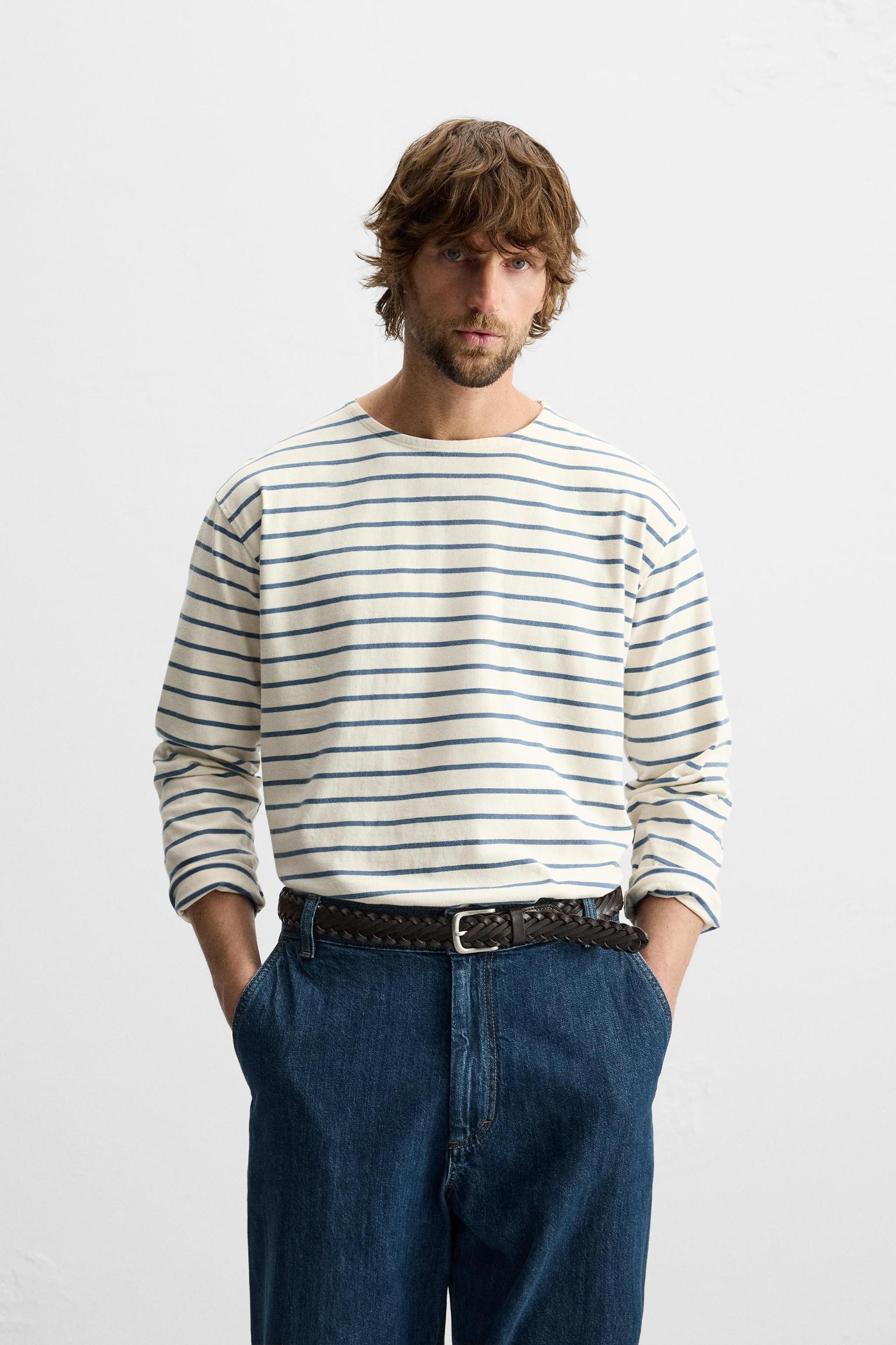 STRIPED JACQUARD T-SHIRT Product Image
