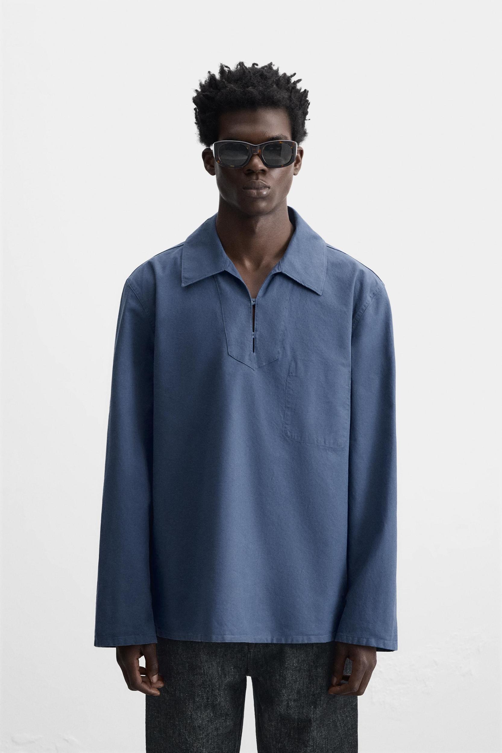 WASHED SMOCK OVERSHIRT Product Image