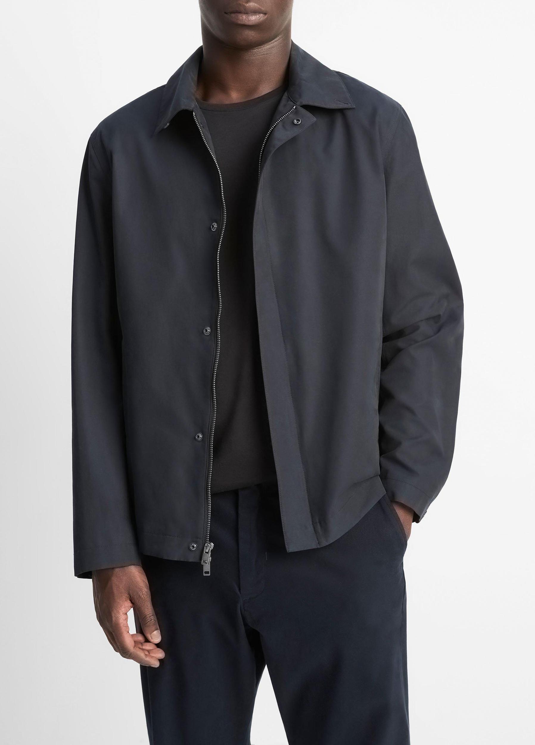 Peached Cotton-Blend Convertible-Collar Jacket Product Image