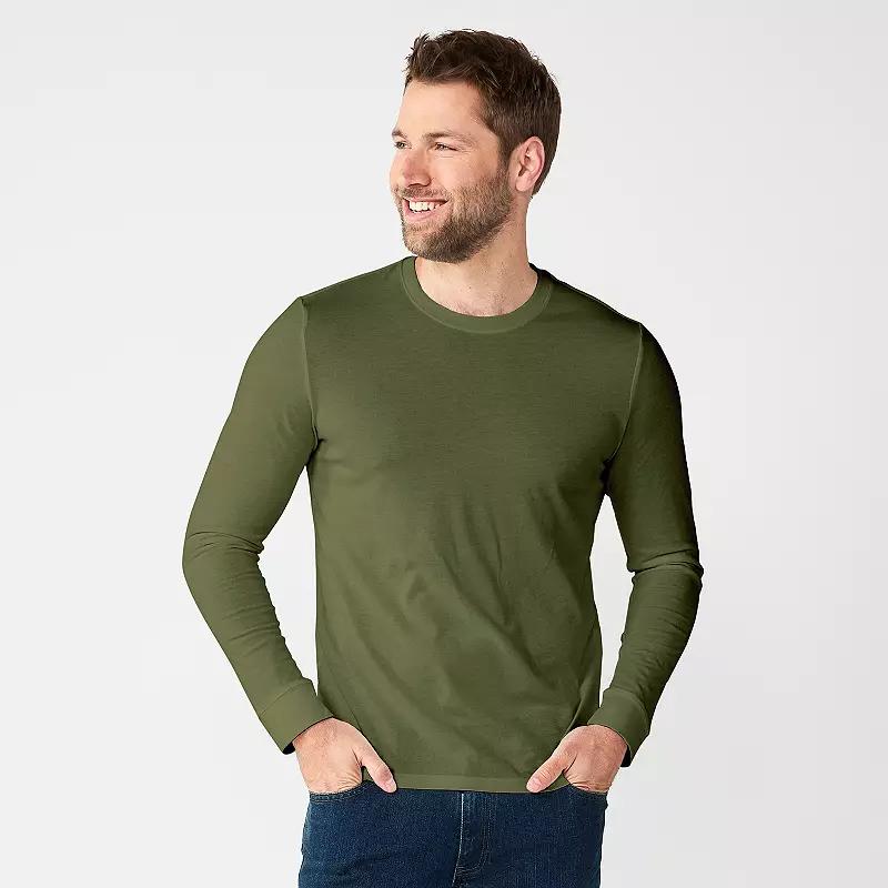 Men's Sonoma Goods For Life® Supersoft Long Sleeve Crewneck Tee,  Product Image