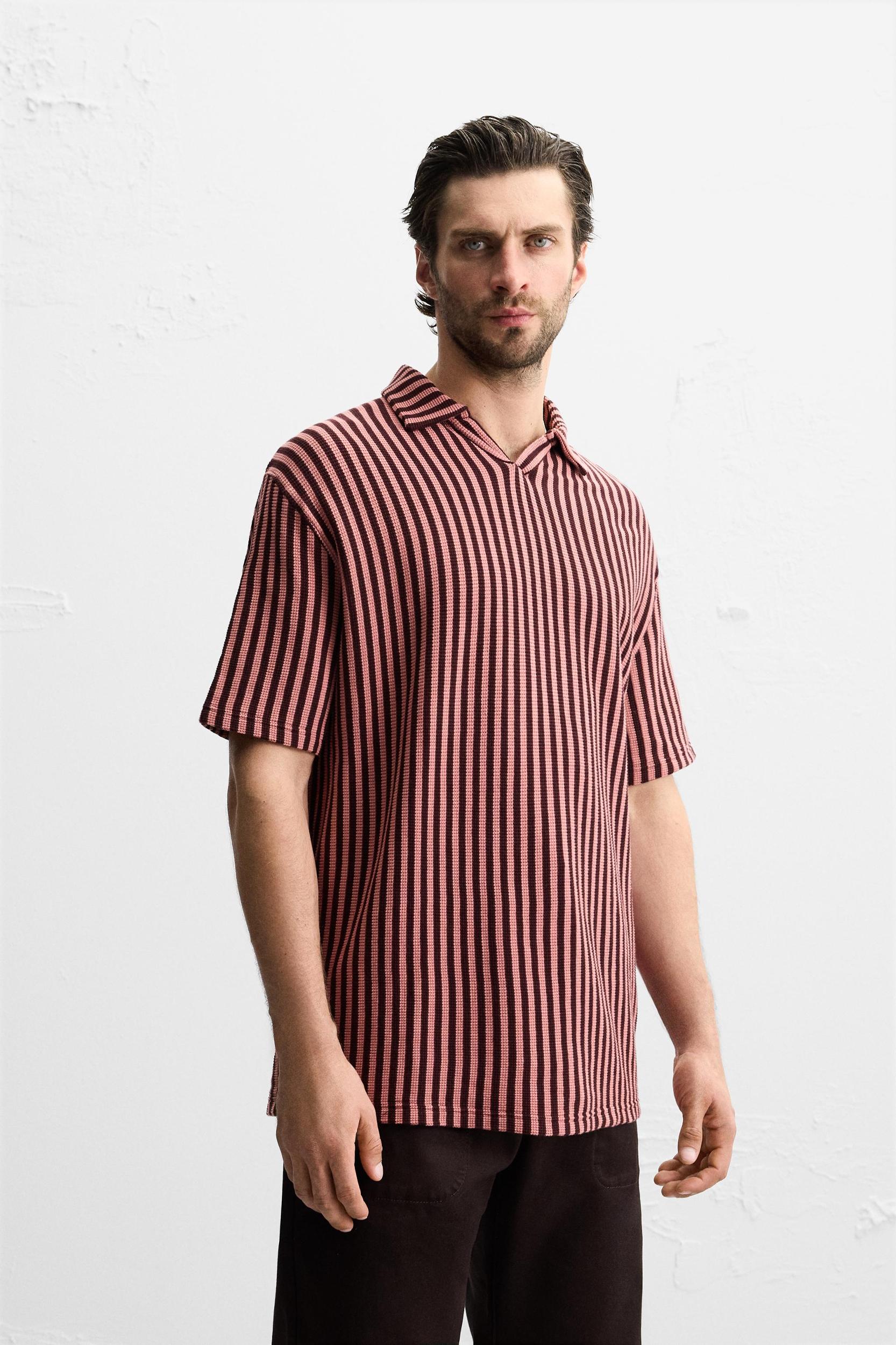 STRIPED JACQUARD POLO SHIRT Product Image