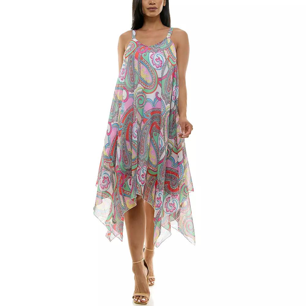 Women's Nina Leonard Uneven Hem Dress,  Product Image
