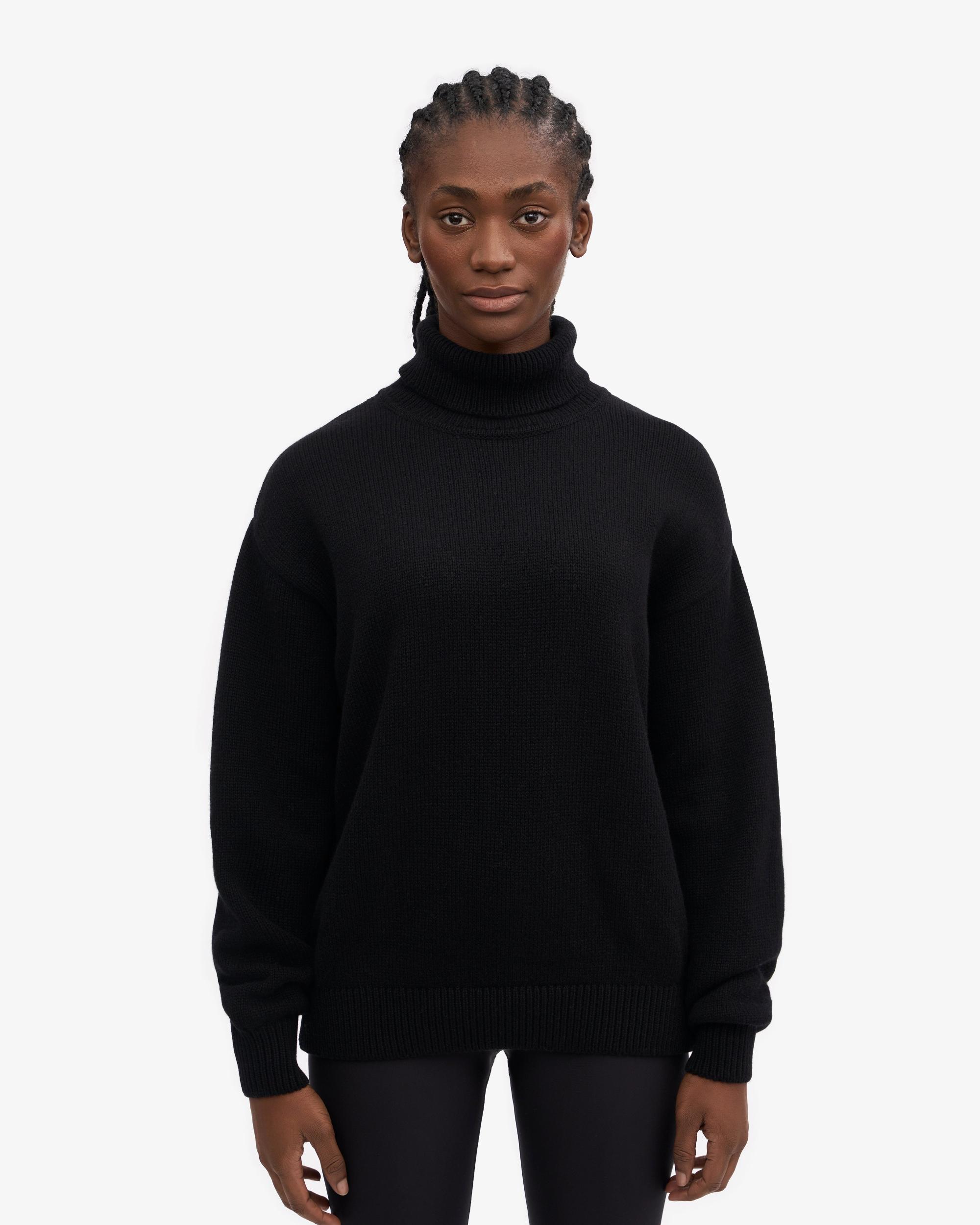 Merino Wool Turtleneck - Warm Taupe Product Image