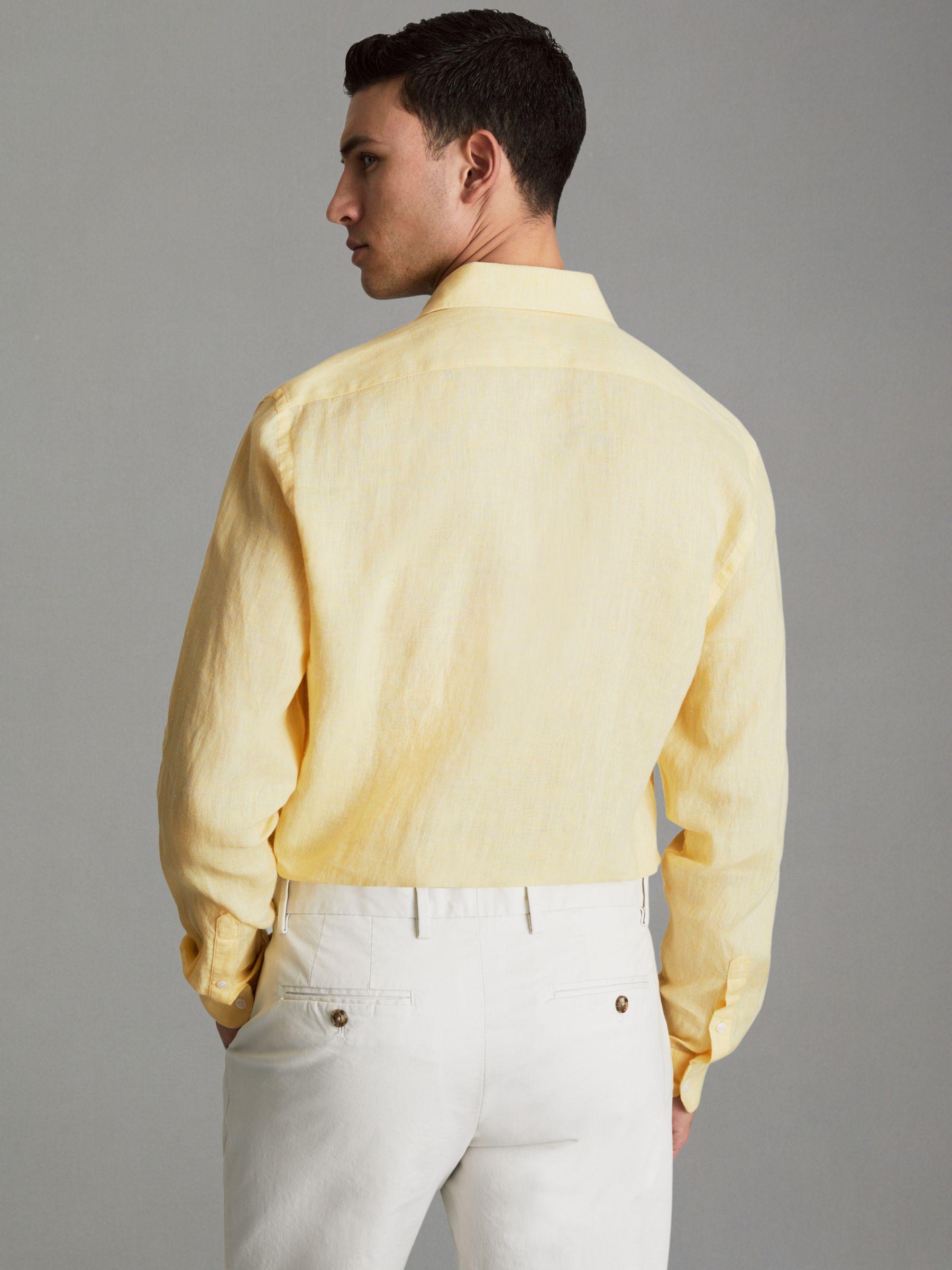 Linen Button-Through Shirt in Melon Product Image