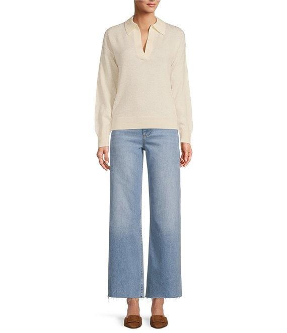 Antonio Melani Luxury Collection Maddie Cashmere Henley Long Sleeve Knit Sweater Product Image