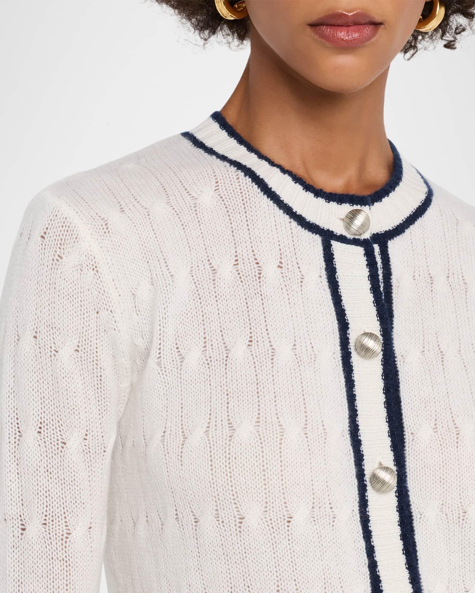 Cashmere Cable-Knit Pocket Cardigan Product Image