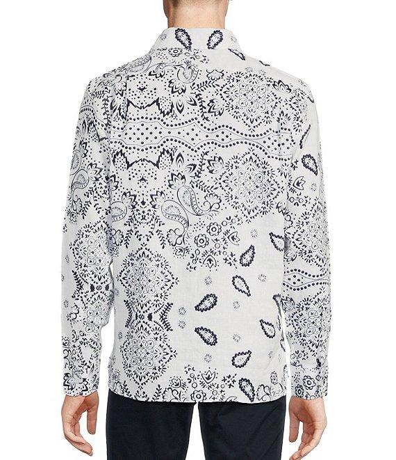 Cremieux Blue Label French Linen Paisley Print Long Sleeve Woven Shirt Product Image