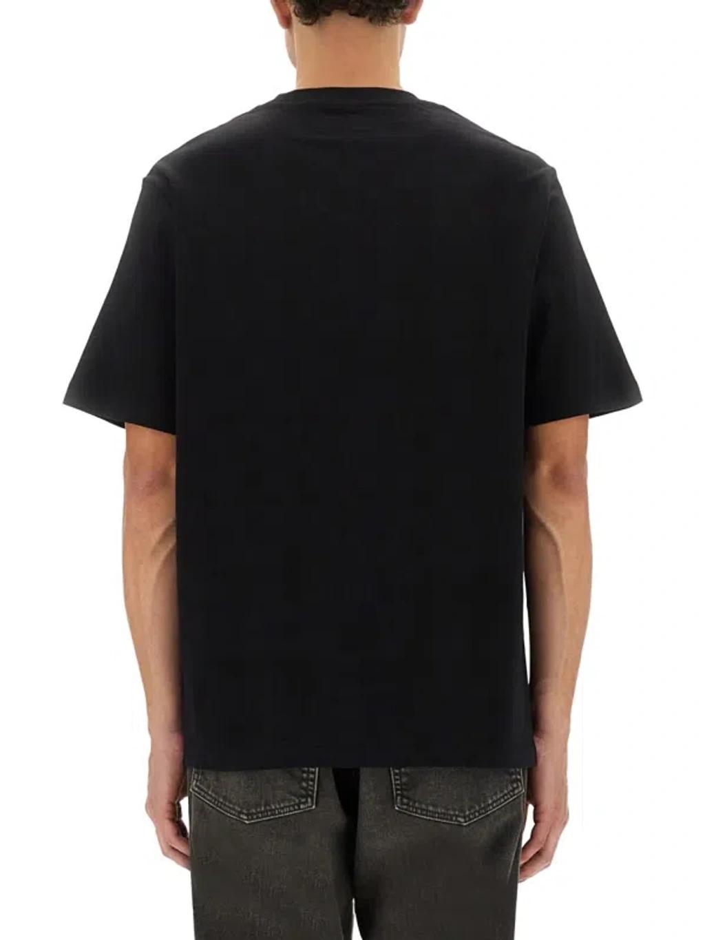 AMIRI Black Cotton T-shirt With Bold Logo Statement Product Image