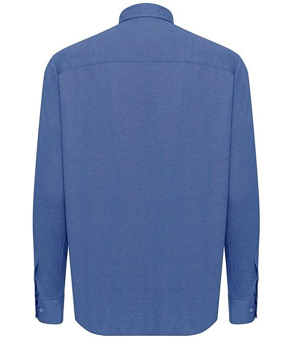 Visconti Melange Knit Long Sleeve Woven Shirt Product Image