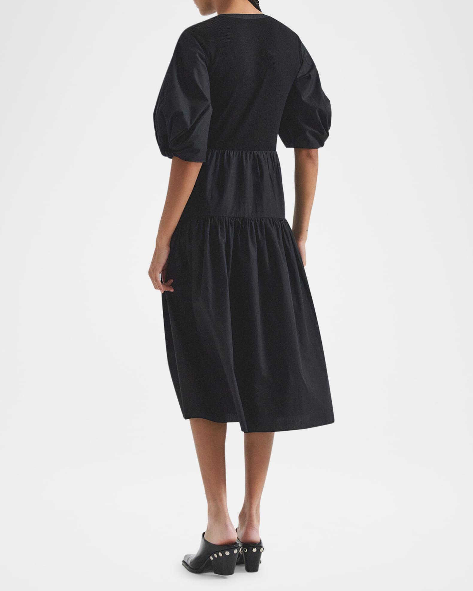 Natalia Mixed Media Midi Dress Product Image