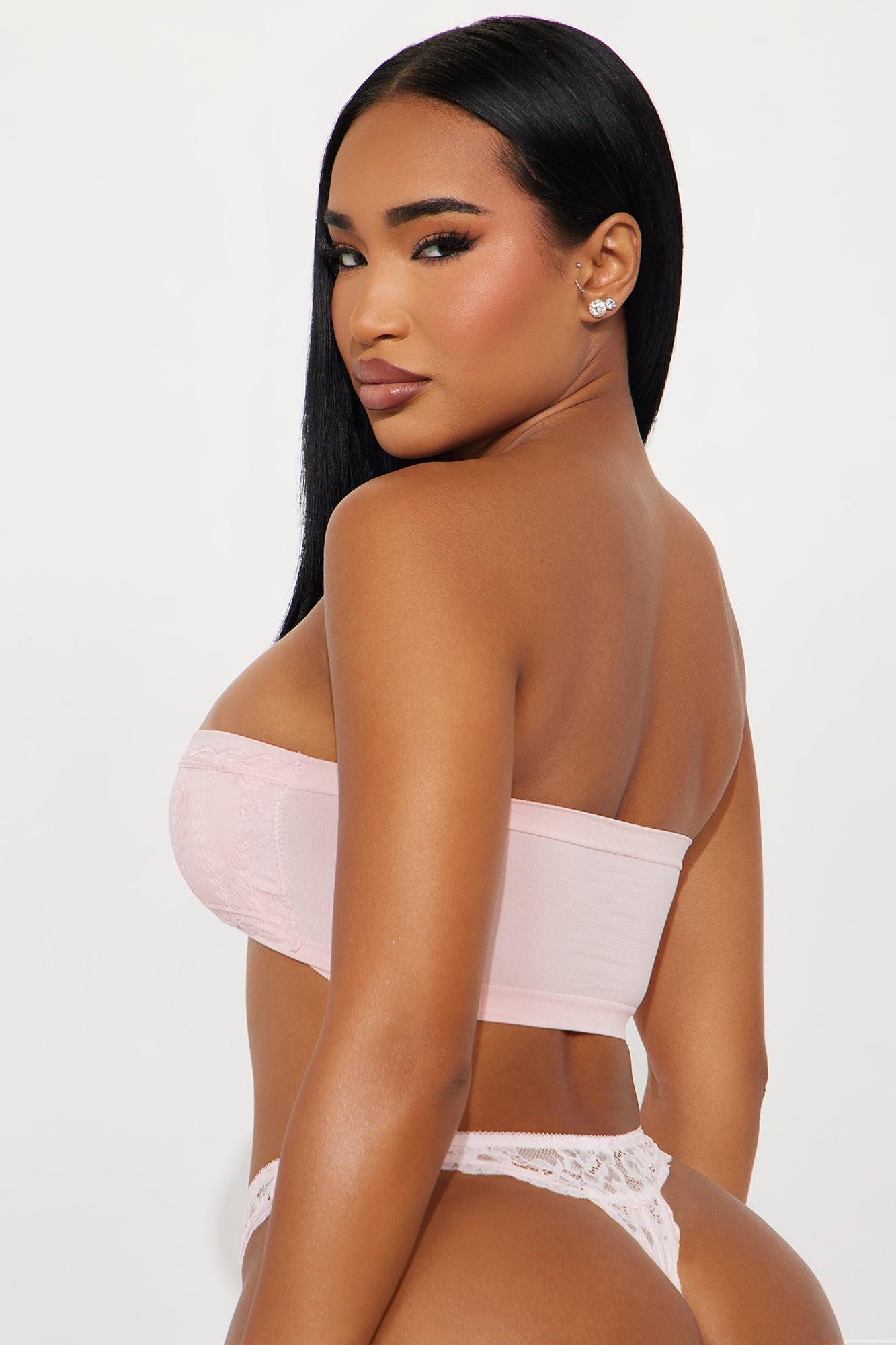 Eyelet Cutie Seamless Bandeau - Pink Female Product Image