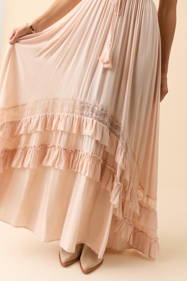 Lucky To Have You Taupe Sleeveless Maxi Dress FINAL SALE Product Image