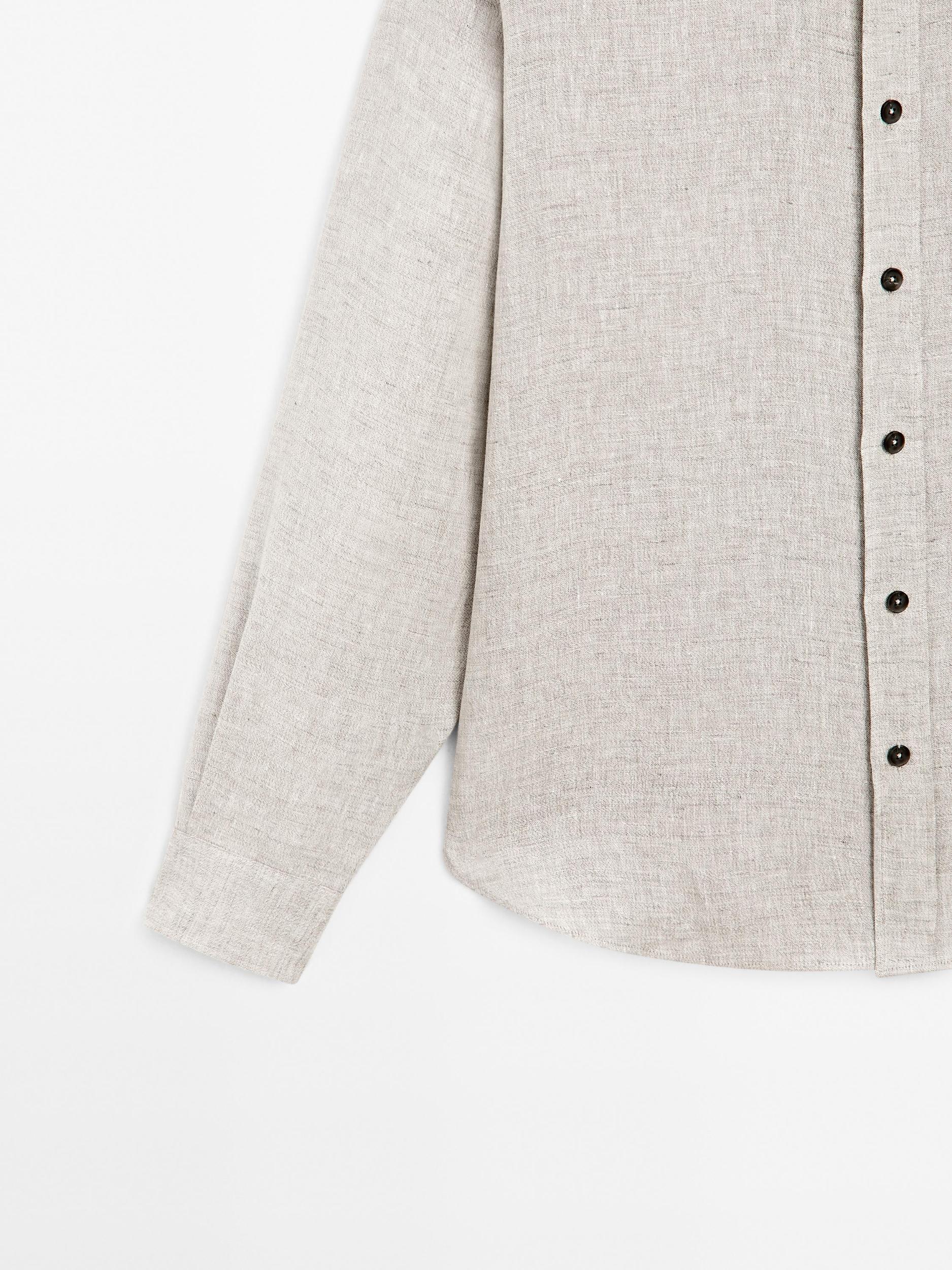 100% linen regular fit shirt Product Image