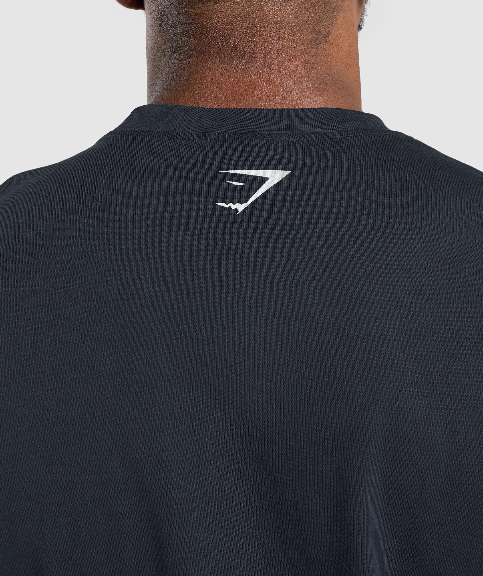 Gymshark Collegiate T-Shirt - Heavy Blue Male Product Image