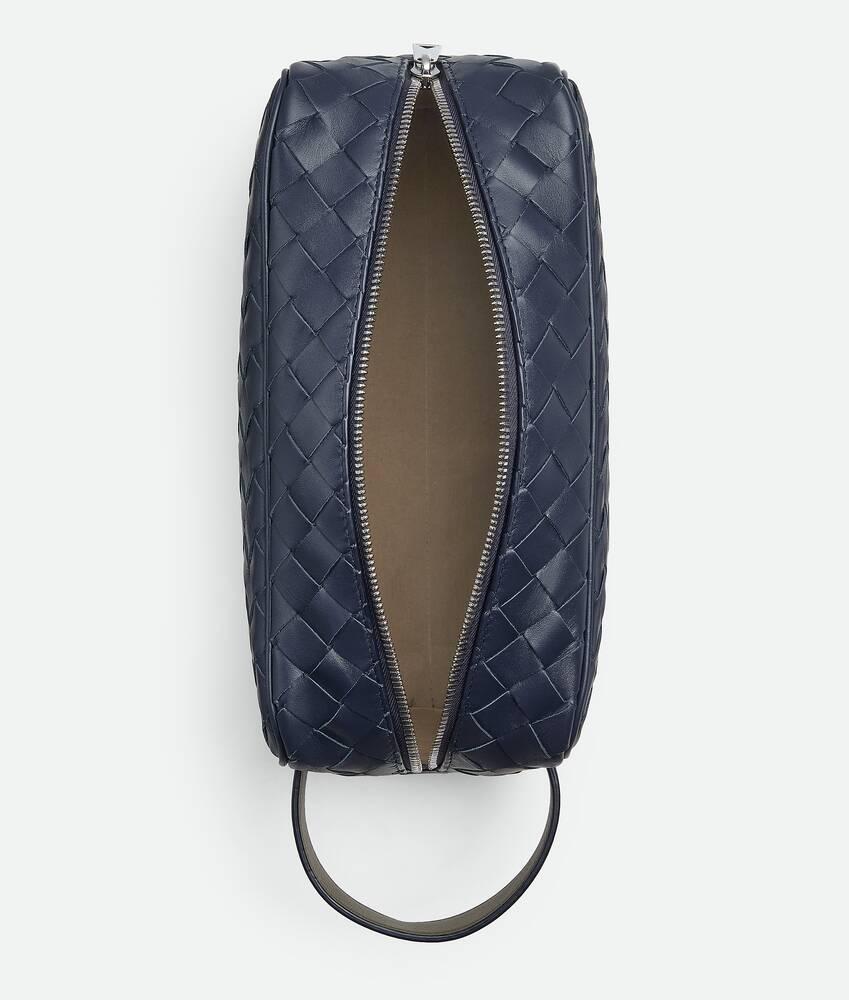 Men's Intrecciato Travel Pouch in Abyss/cypress Product Image