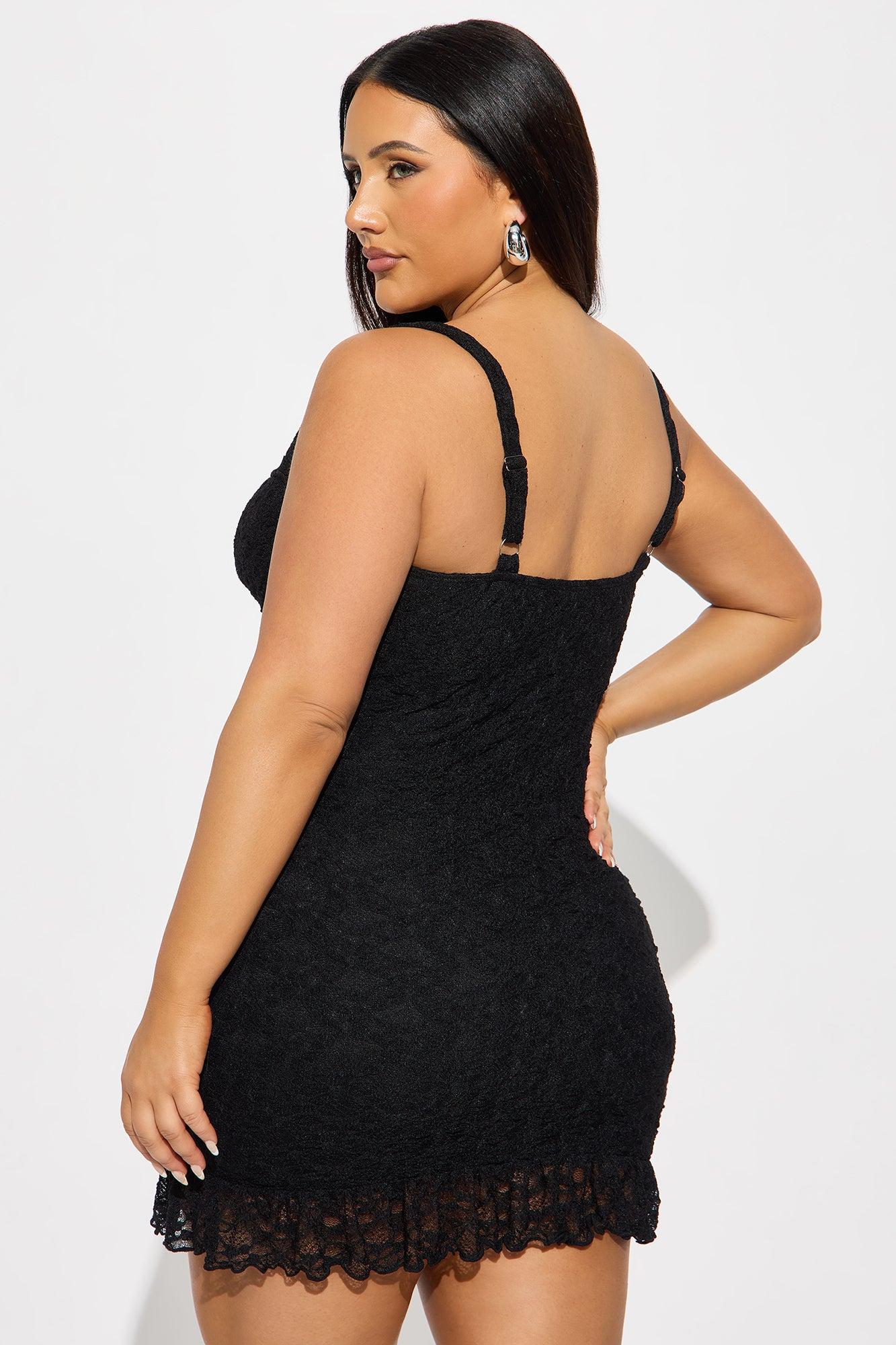 Cleo Lace Micro Mini Dress - Black Female Product Image