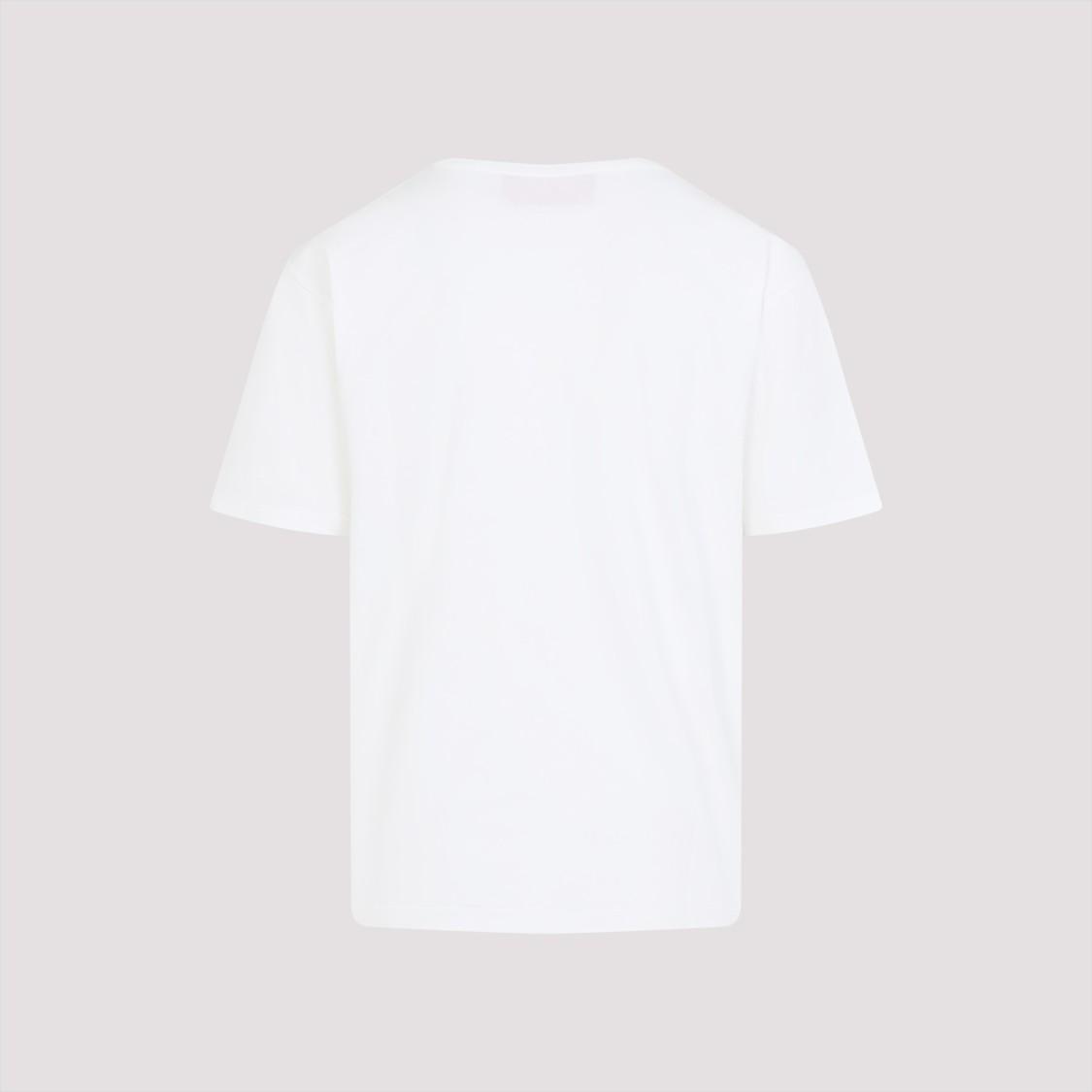 VALENTINO Mens Avorio Logo-print Crew-neck Cotton-jersey T-shirt Product Image