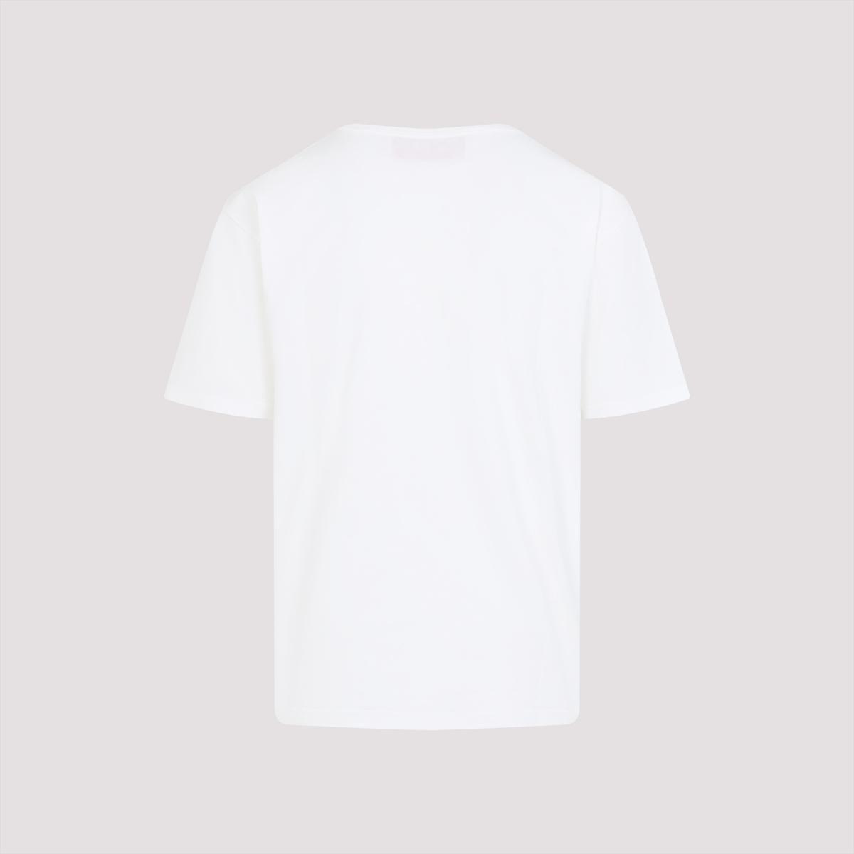VALENTINO Mens Avorio Logo-print Crew-neck Cotton-jersey T-shirt Product Image