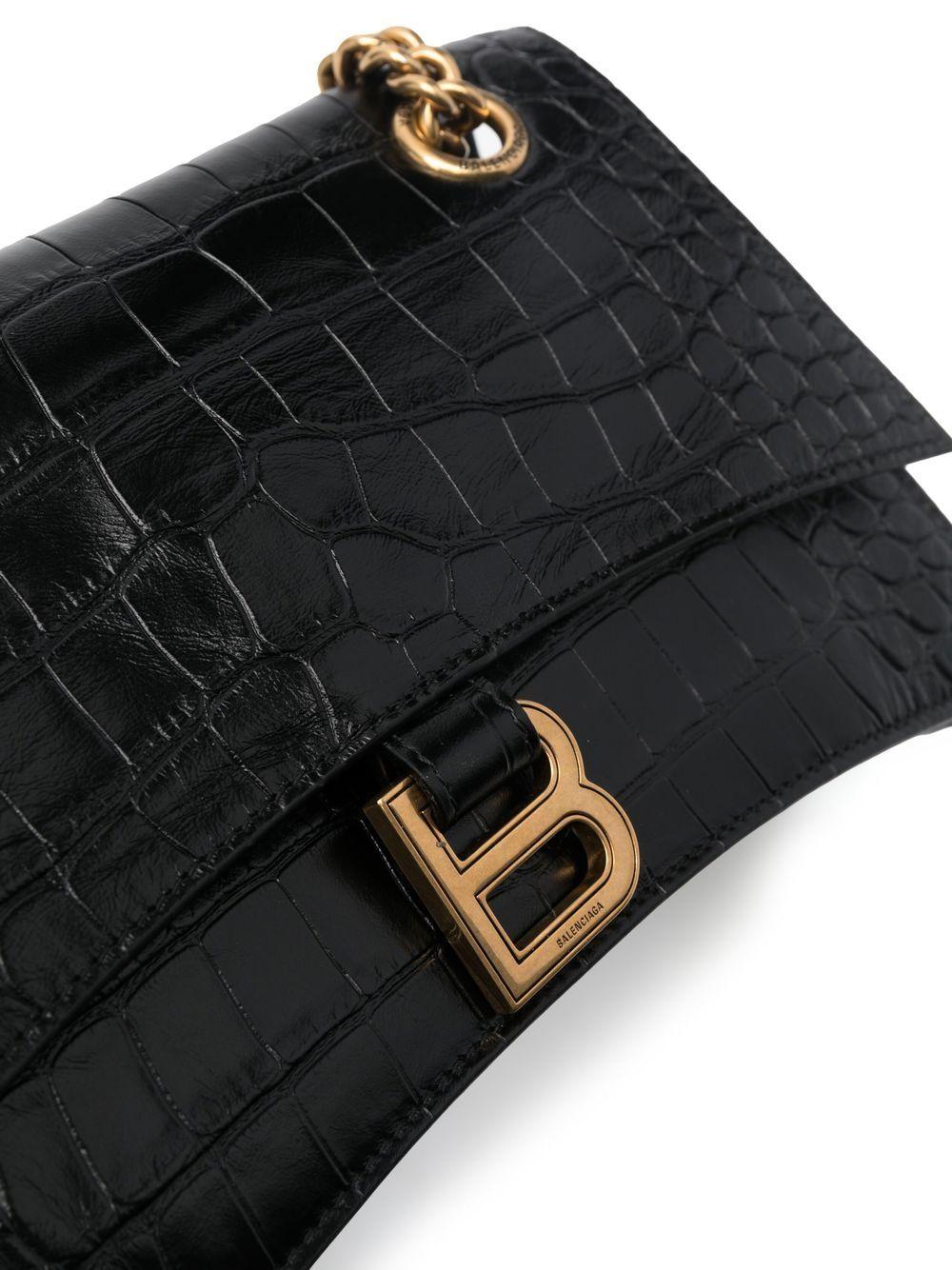 small Crush crocodile-embossed shoulder bag Product Image