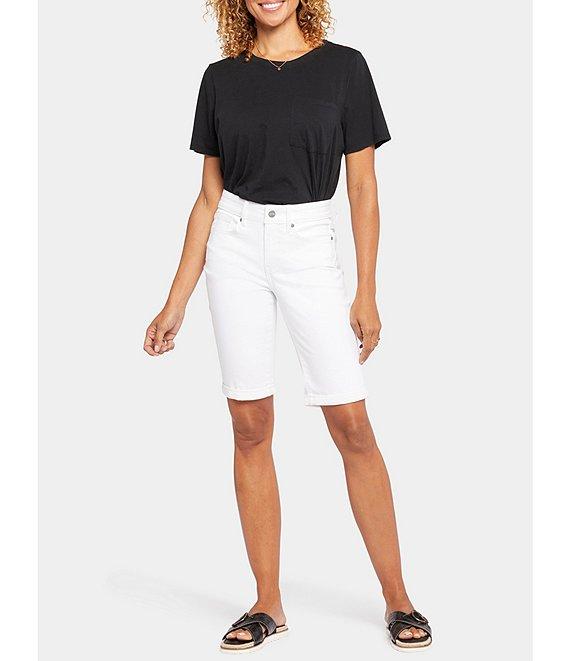 NYDJ Briella Rolled-Cuff Mid Rise Stretch Denim Bermuda Shorts Product Image