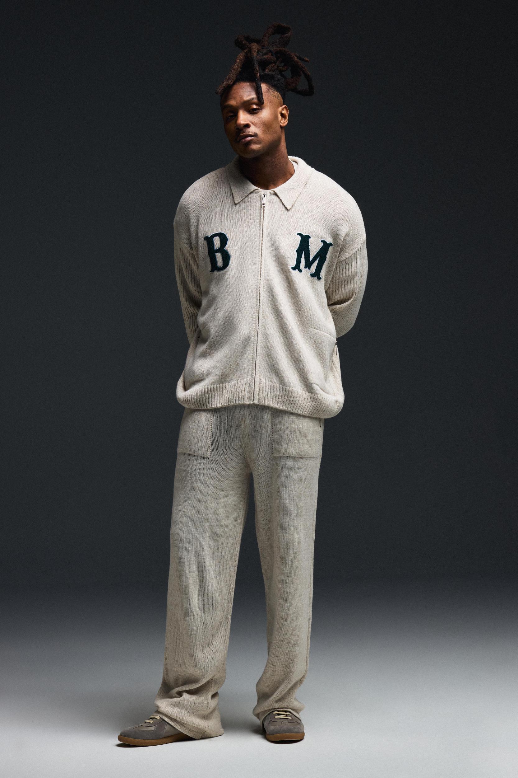 Relaxed Knitted Side Panel Sweatpants | boohooMAN USA Product Image