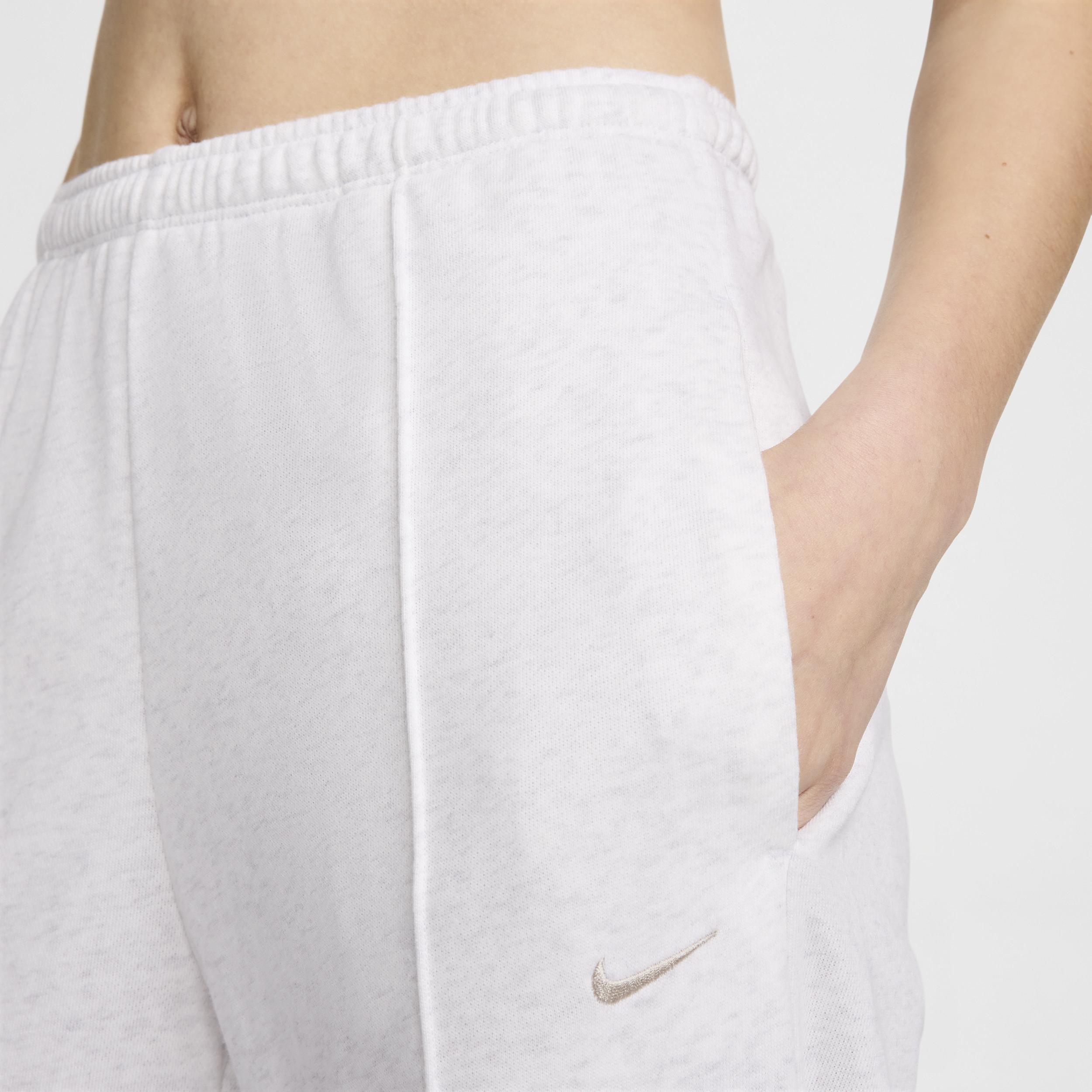Womens Nike Sportswear Chill Terry Mid-Rise French Terry Open-Hem Sweatpants | HF6457-051 Product Image