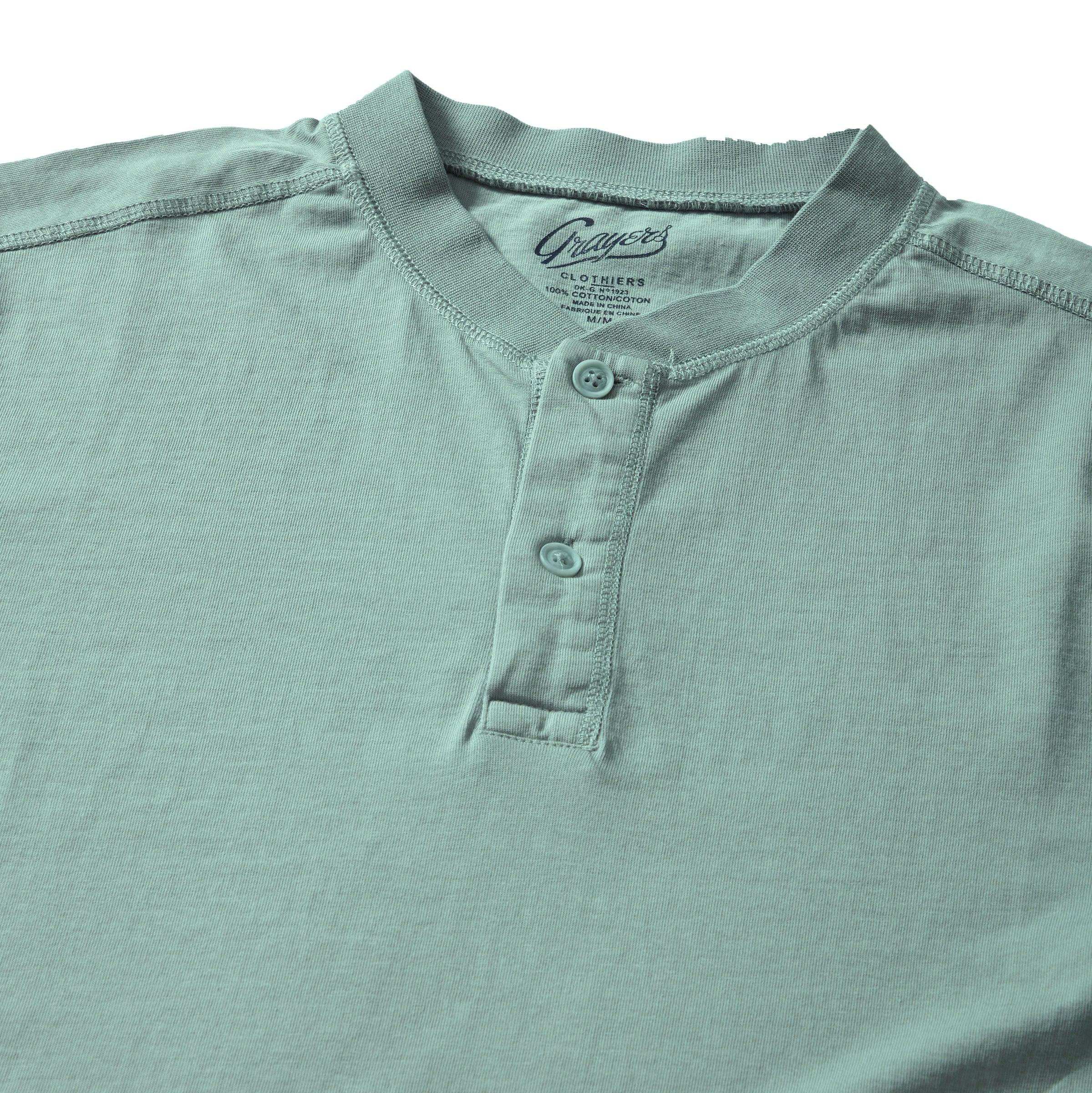 Cooper Short Sleeve Henley - Seafoam Product Image