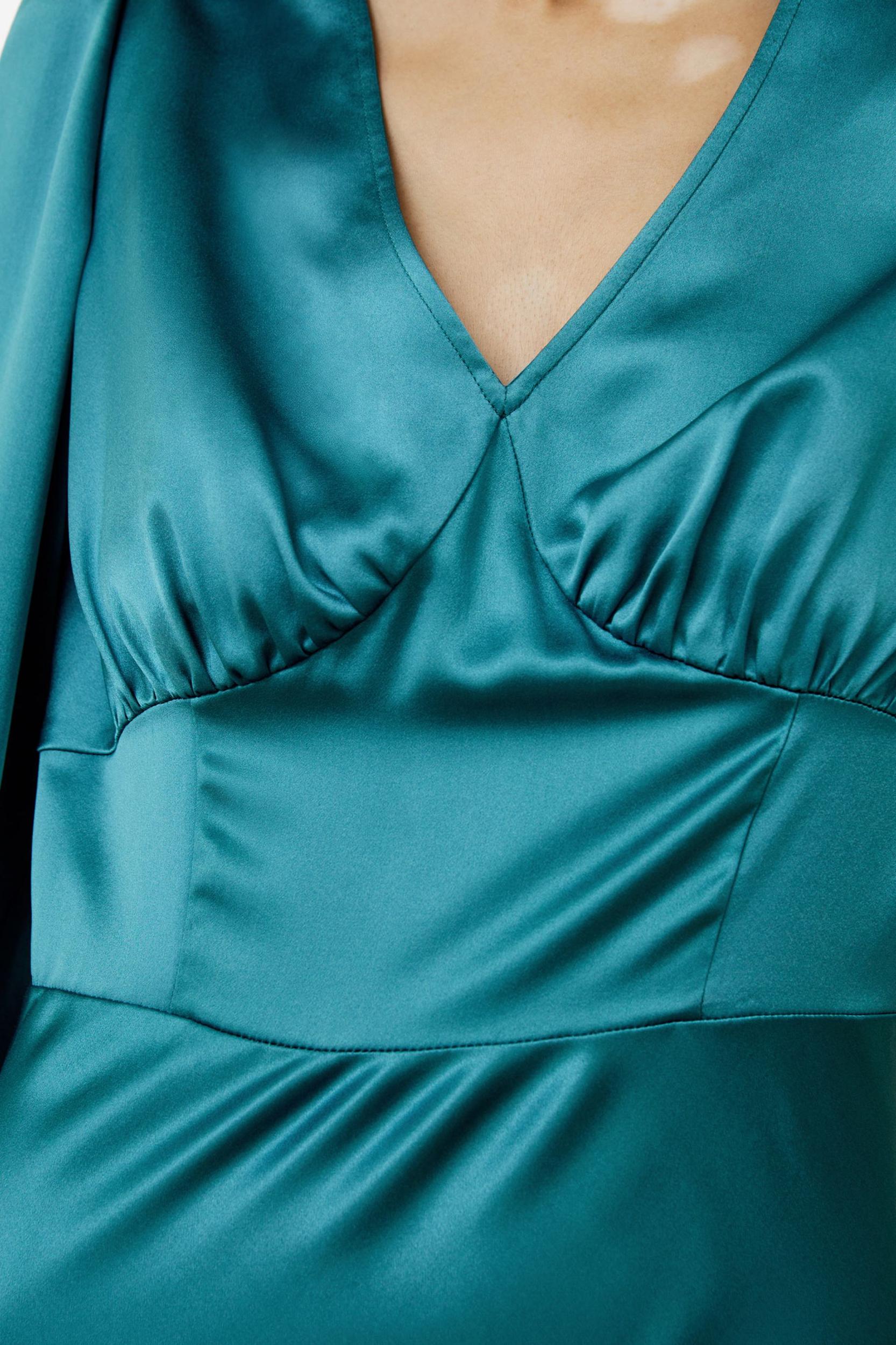 LILYSILK Long Sleeve Dress Silk for Women Red Clay Natural Silk Versatile Pleated Cups Dress 2 Product Image