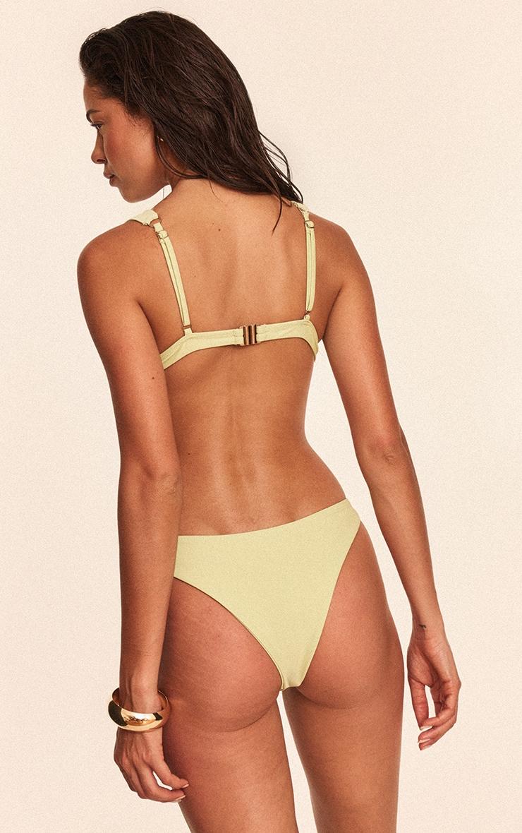 Pale Lime Boomerang Tanga Bikini Bottom Product Image