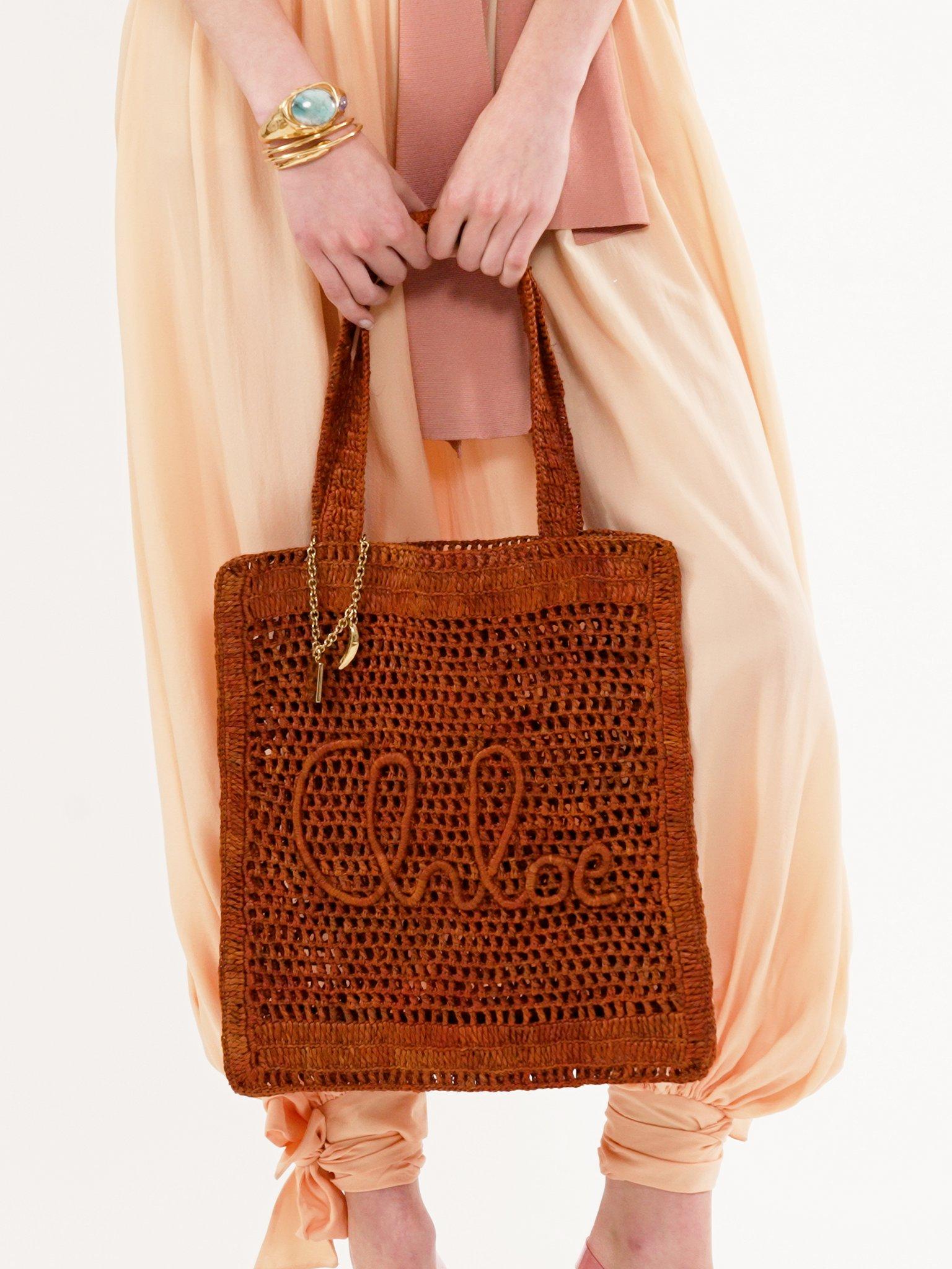 Summer Banana tote bag in raffia Product Image