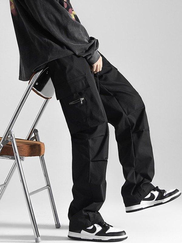 Men's Ruched Vintage Straight Cargo Pants Product Image