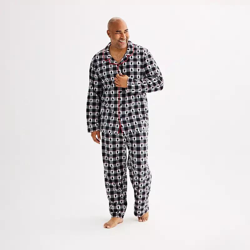 Big & Tall Jammies For Your Families Fa La La Plaid Notch Pajama Top & Pajama Bottoms Set, Mens Product Image